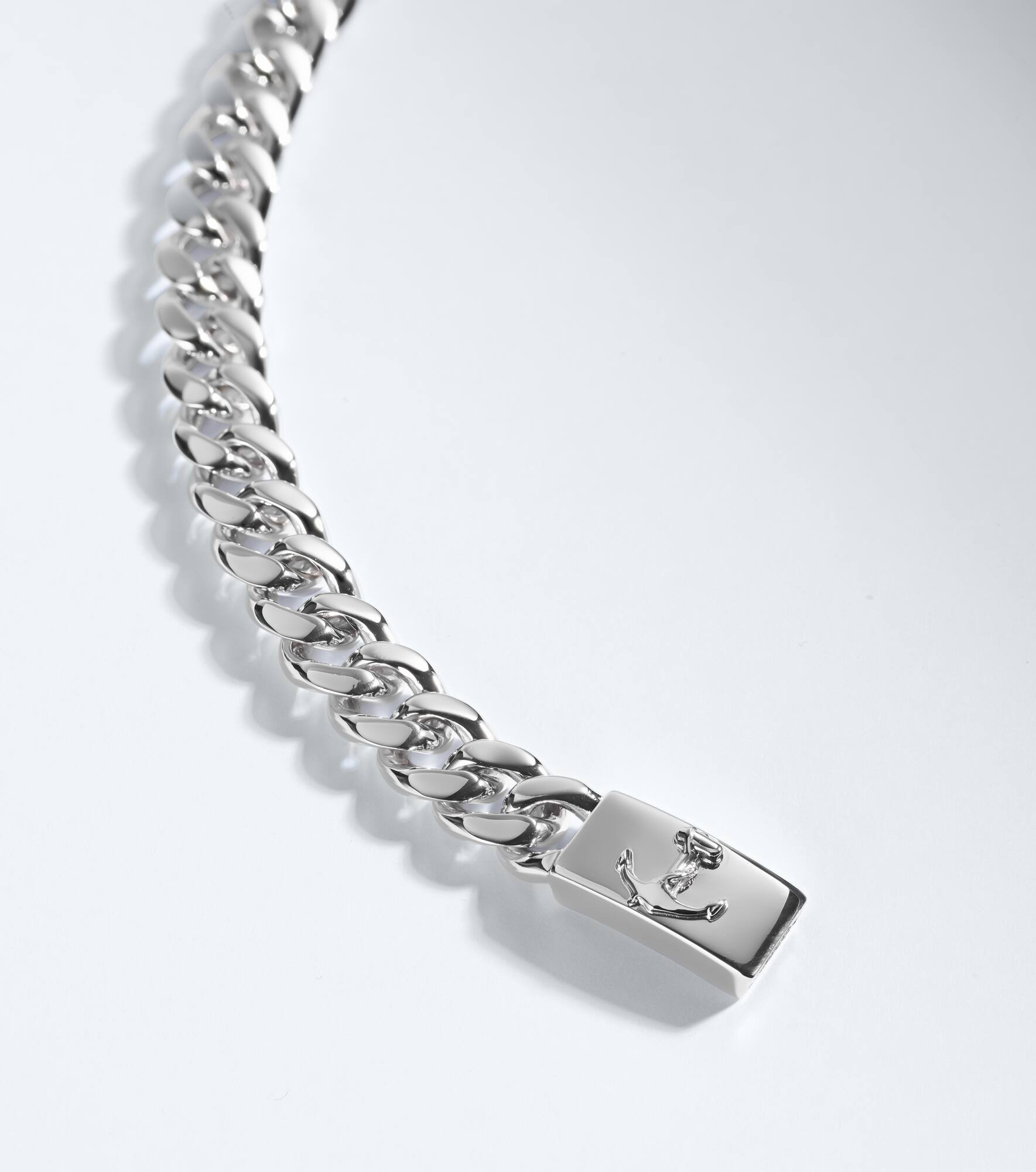 Anchor Lock sterling silver chain bracelet - 4