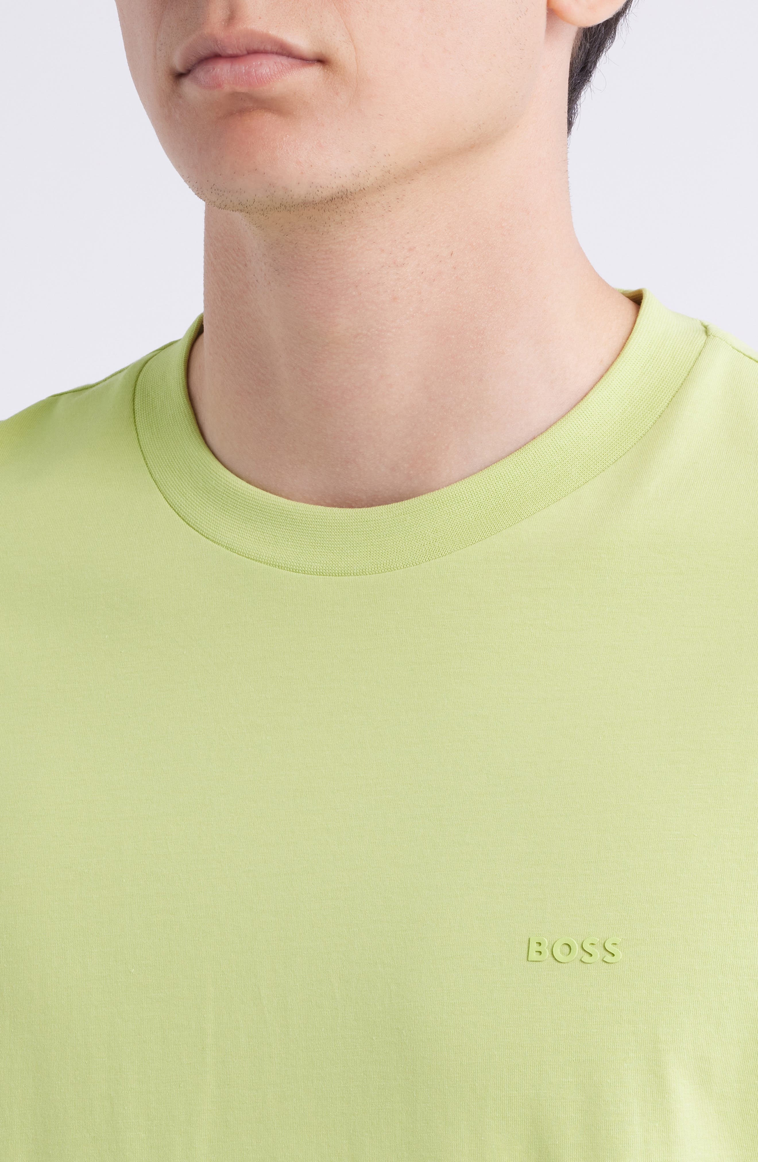 BOSS Thompson Solid T-Shirt in Light Green at Nordstrom - 4