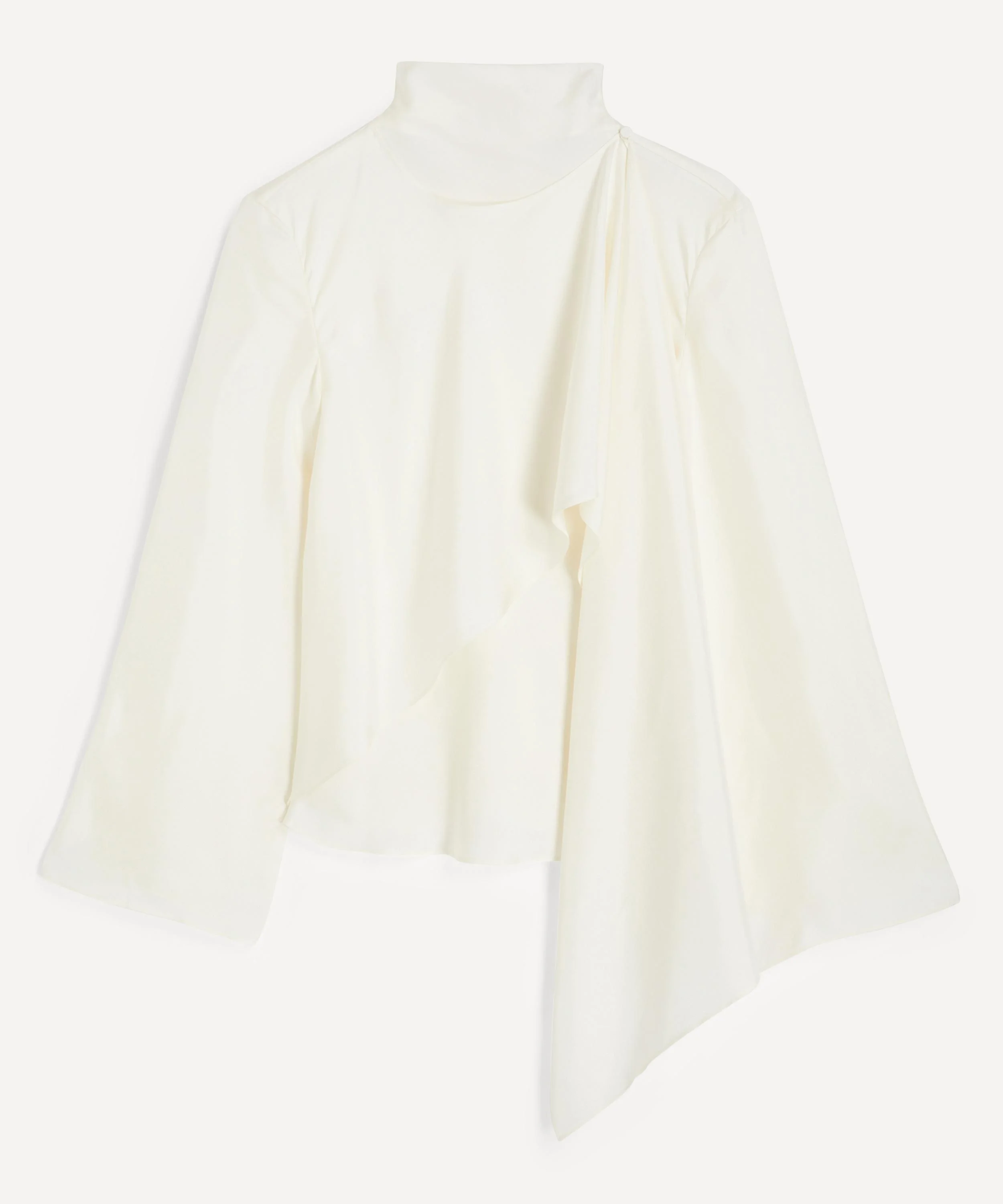 Cream Silk Foulard Top - 1