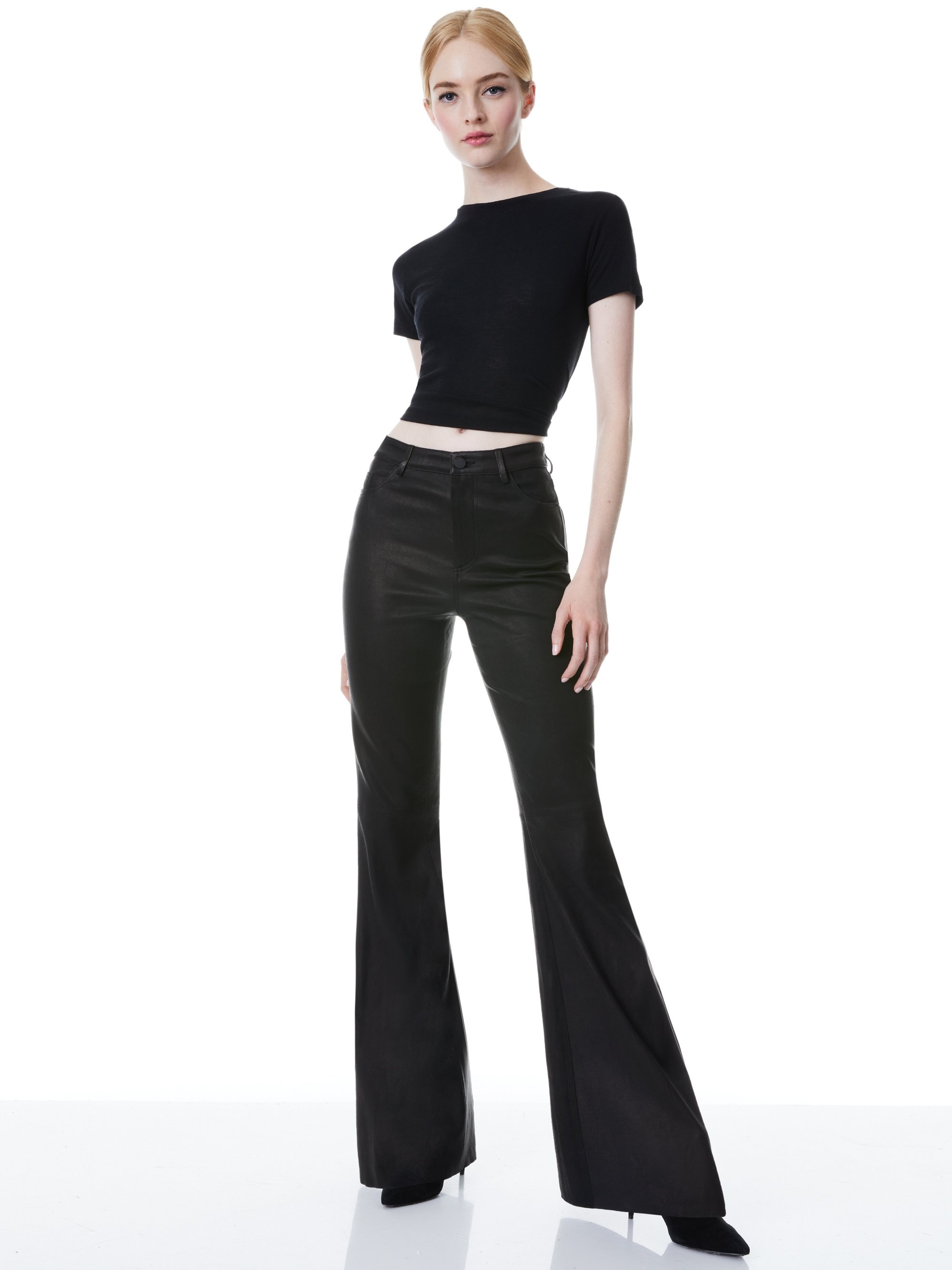 BRENT HIGH WAISTED LEATHER PANT - 4