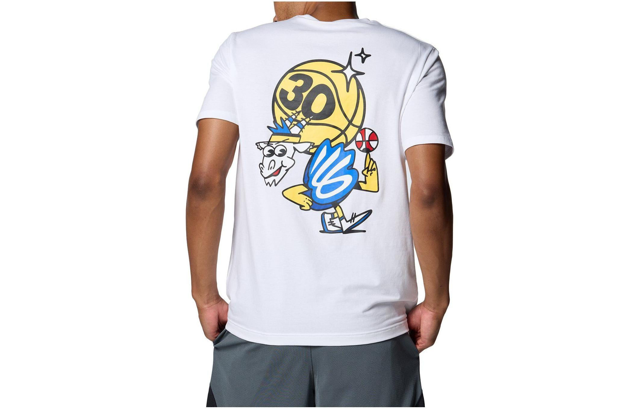 Under Armour Curry Dub Goat Basketball T-shirt 'White' 1379857-100 - 2