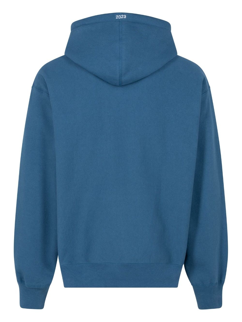box logo cotton hoodie - 2