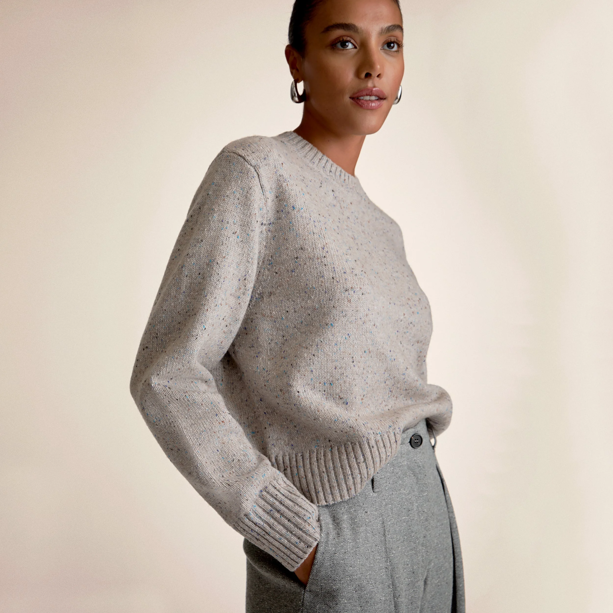 Maura Easy Luxury Sweater - Confetti Wool - 1