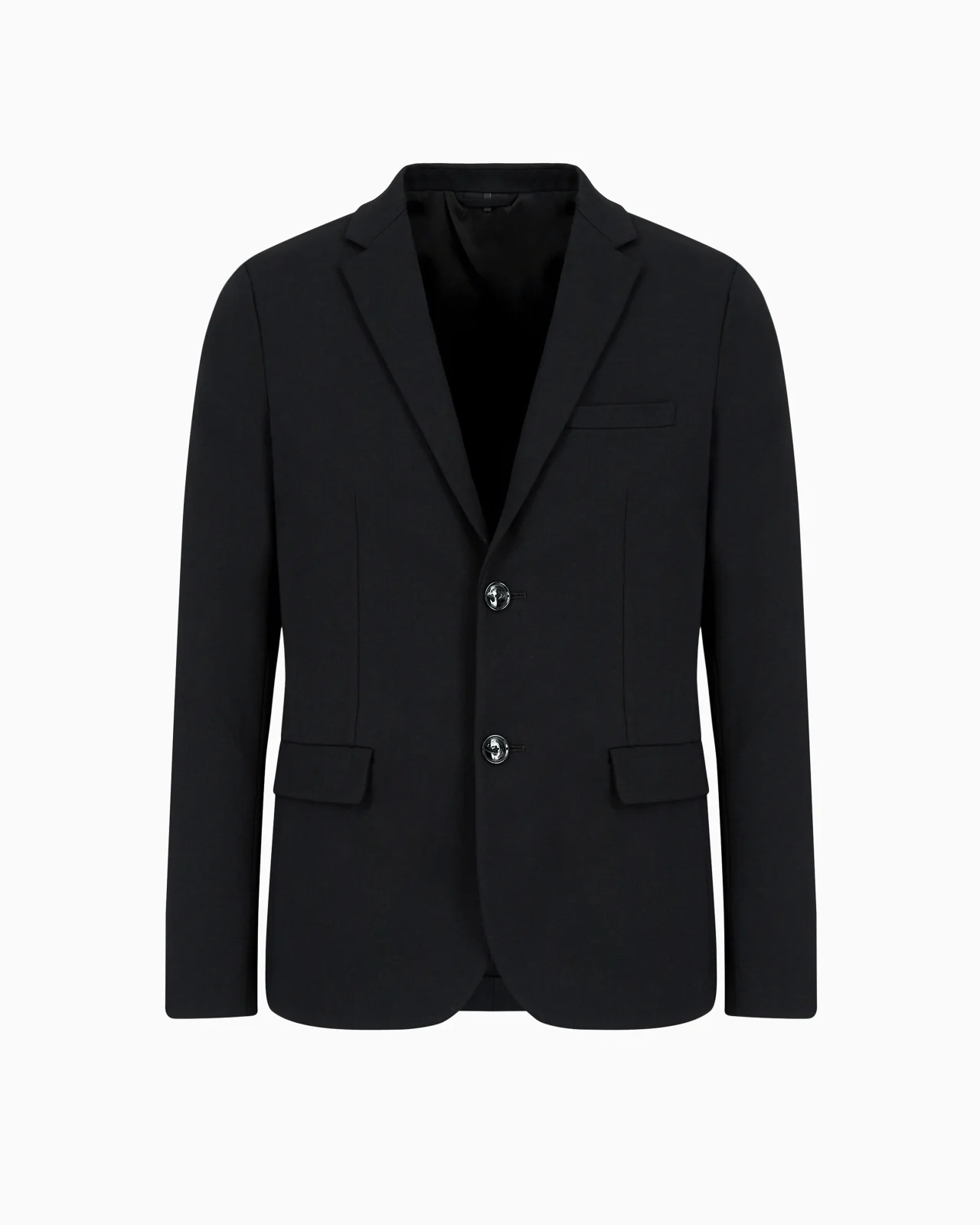 Stitched-jersey single-breasted jacket - 1