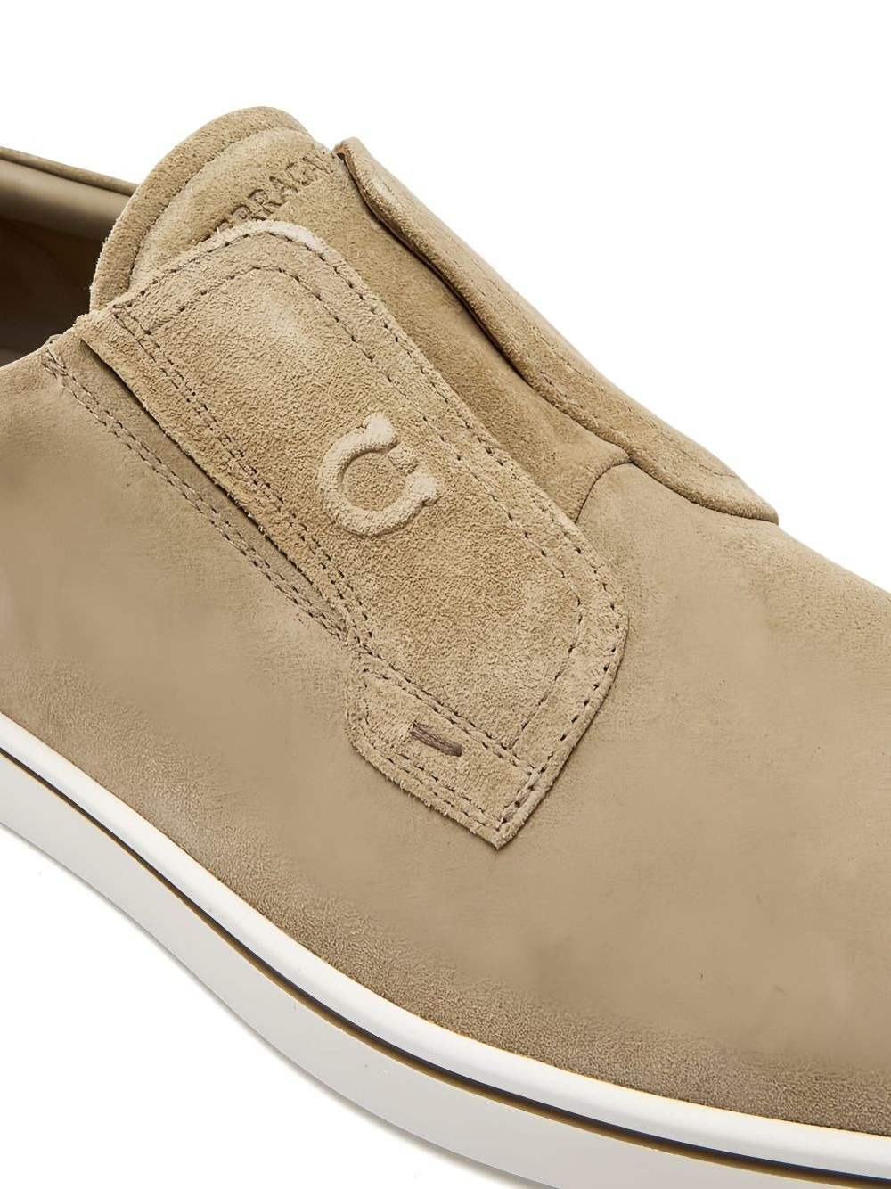 elastic-panel suede loafers - 4