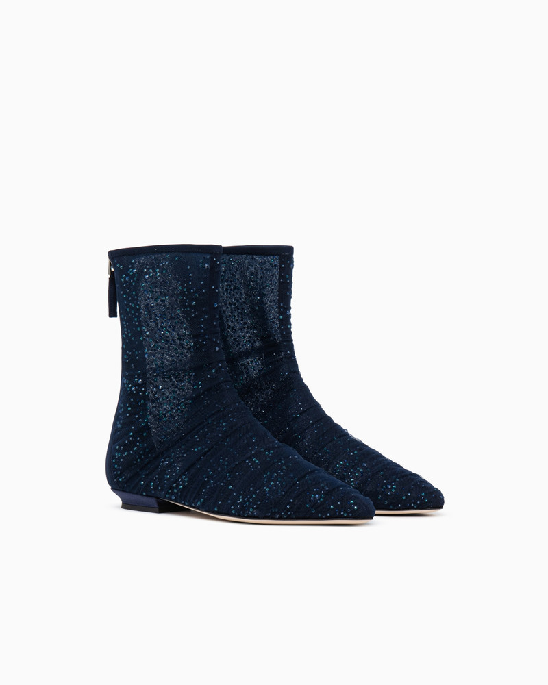 ANKLE BOOTS WITH TULLE AND RHINESTONES 2