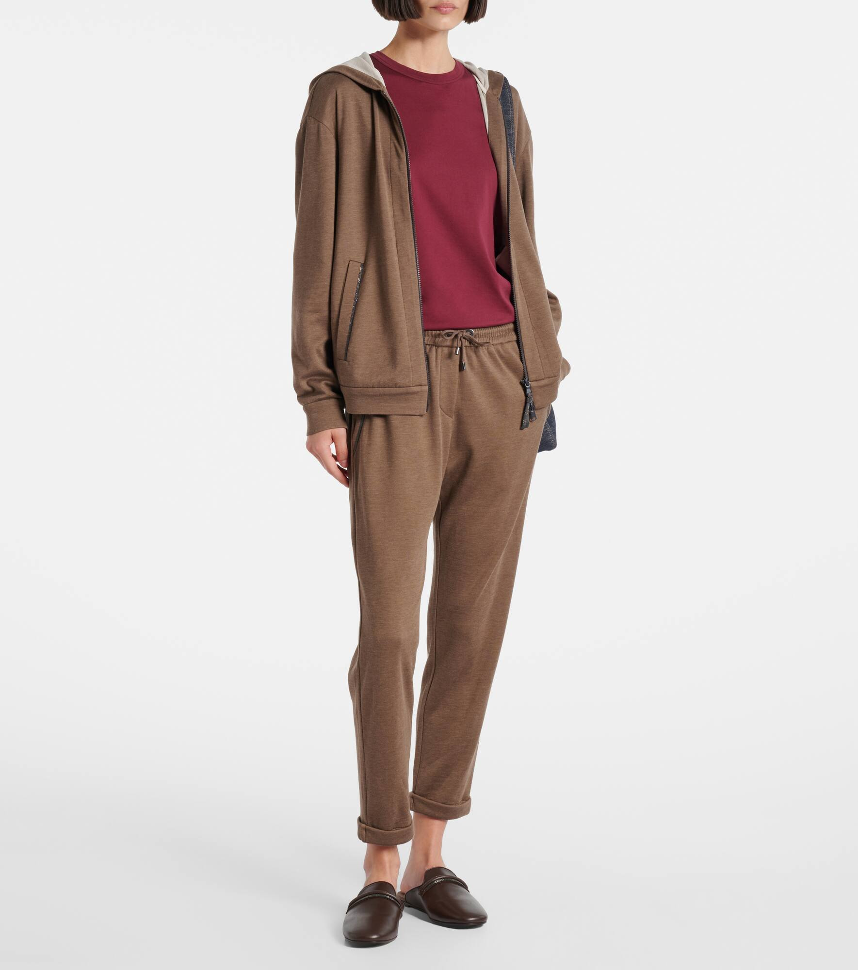 Embellished cotton-blend sweatpants - 2