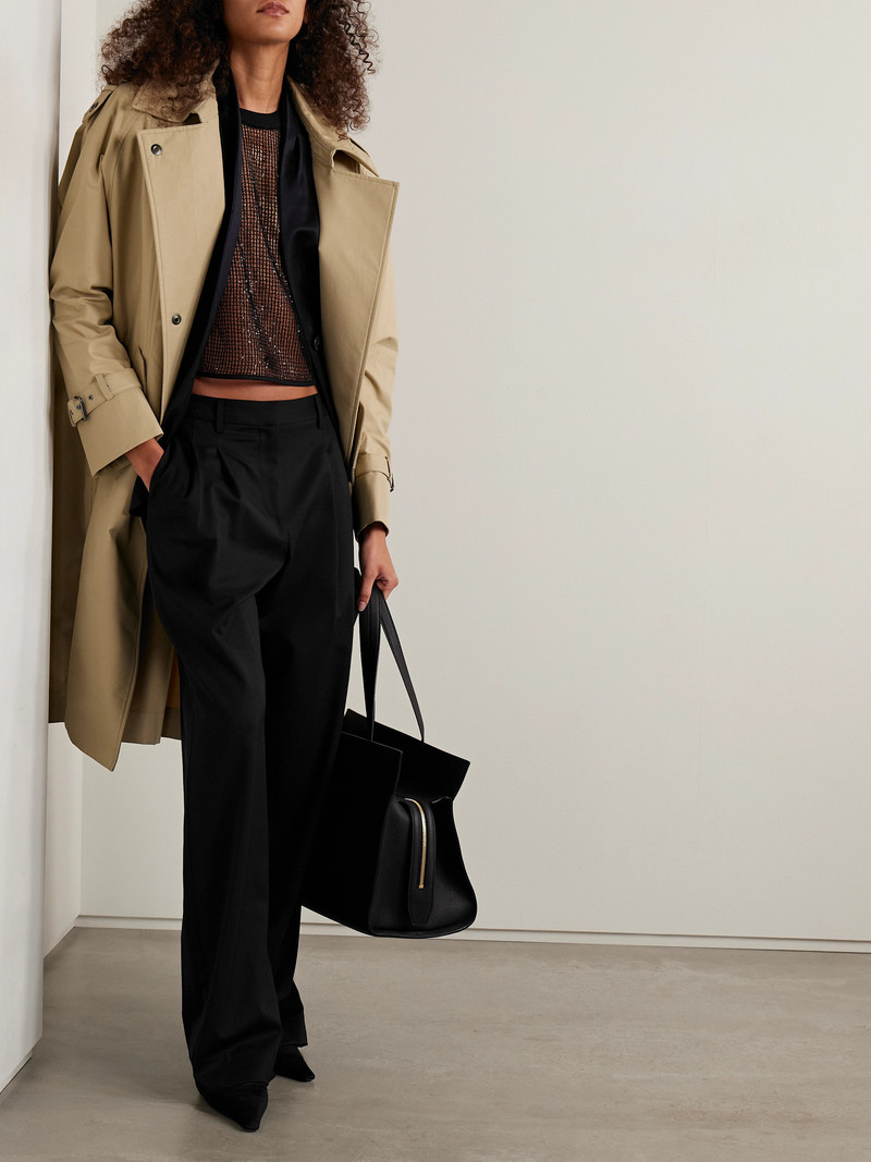 TWP Cropped Sequin-embellished Fishnet Tank outlook