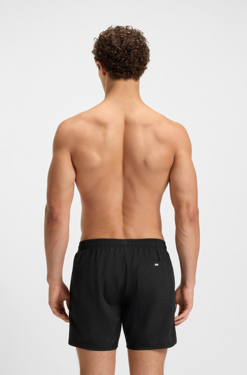 BOSS SWIM SHORTS WITH FOIL-PRINTED LOGO AND STRIPE outlook