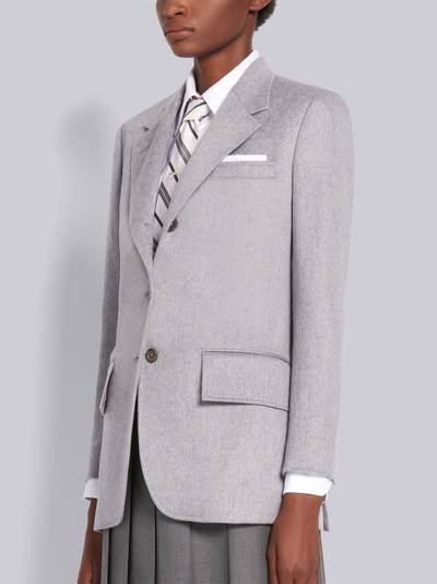 Thom Browne Light Grey Cashmere Wide Lapel Jacket outlook