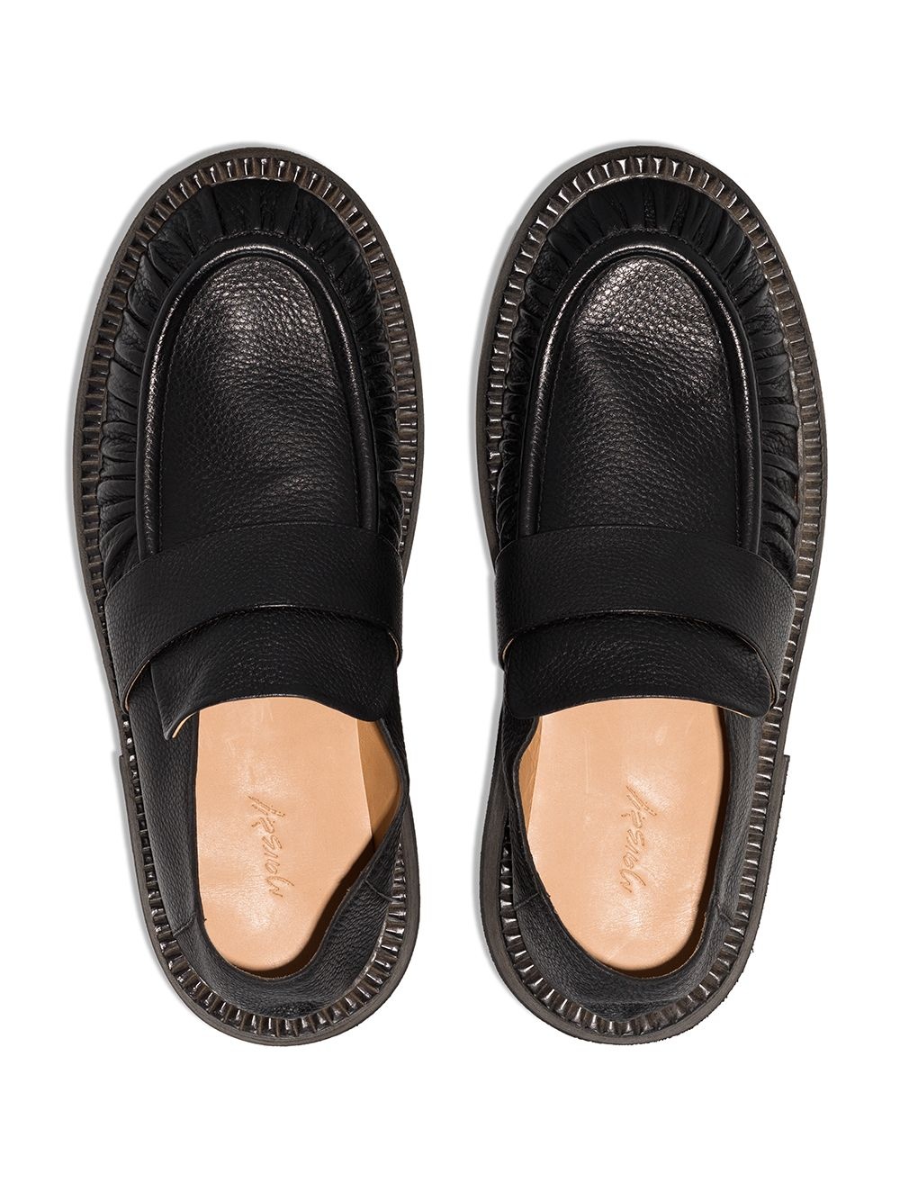 Alluce ruched leather loafers - 4