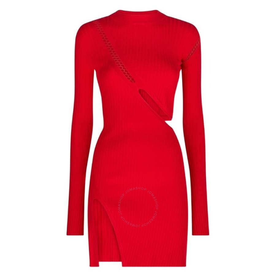 The Attico Cut-Out Detail Long Sleeve Mini Dress - 1