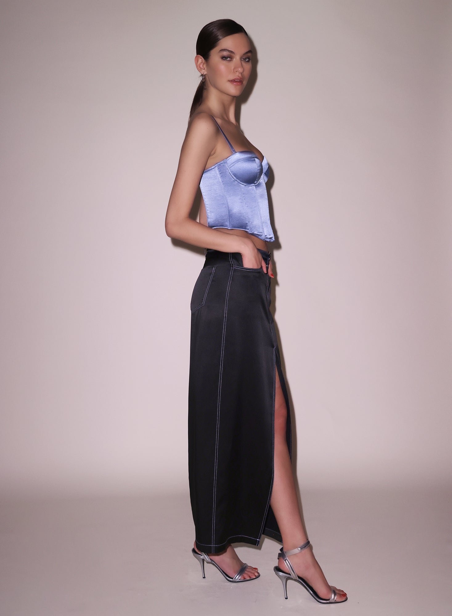 Silk Maxi Skirt - 5