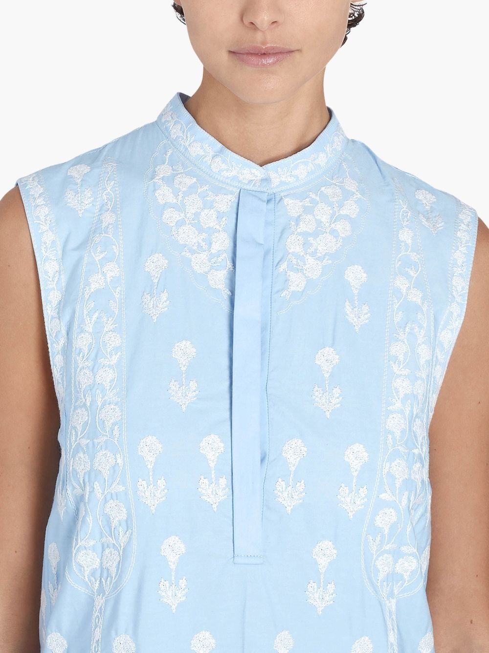 floral-embroidered dress - 5