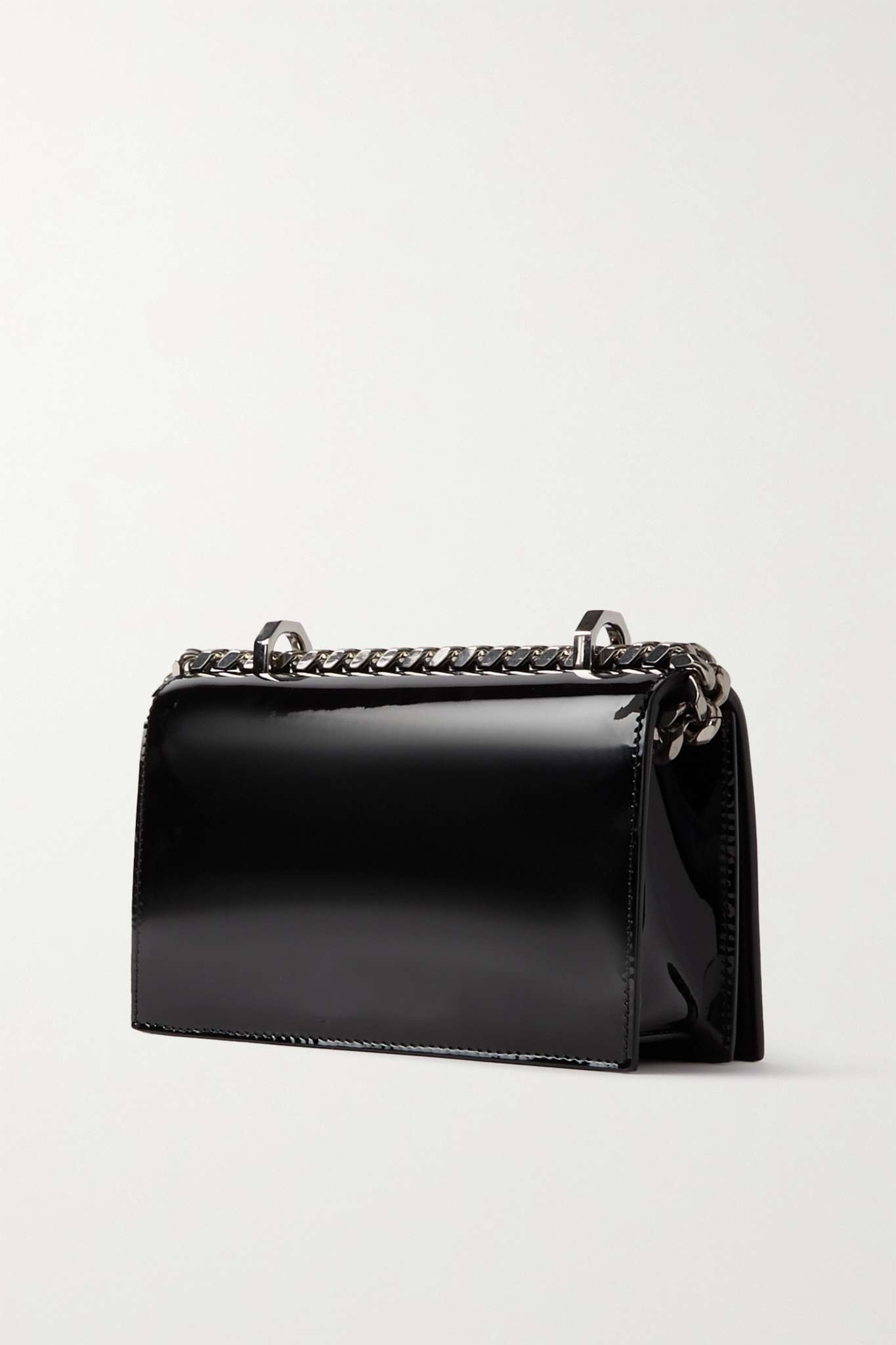Embellished patent-leather shoulder bag - 3