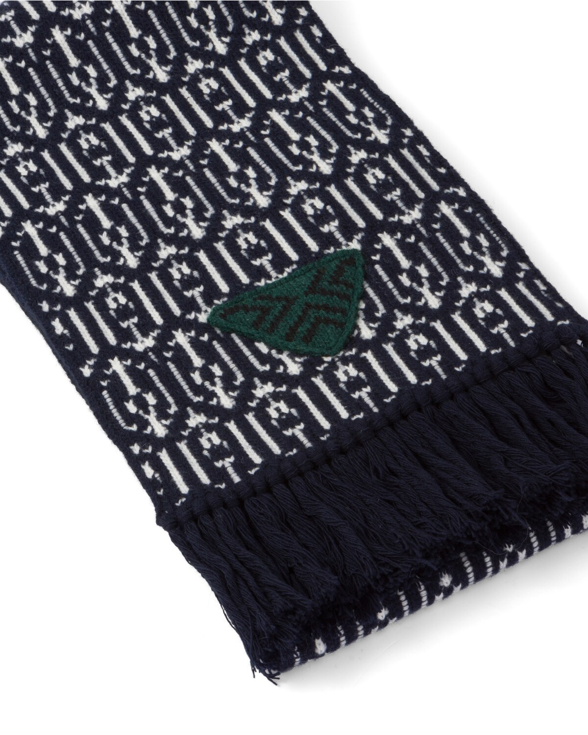 Wool and cashmere jacquard scarf - 2