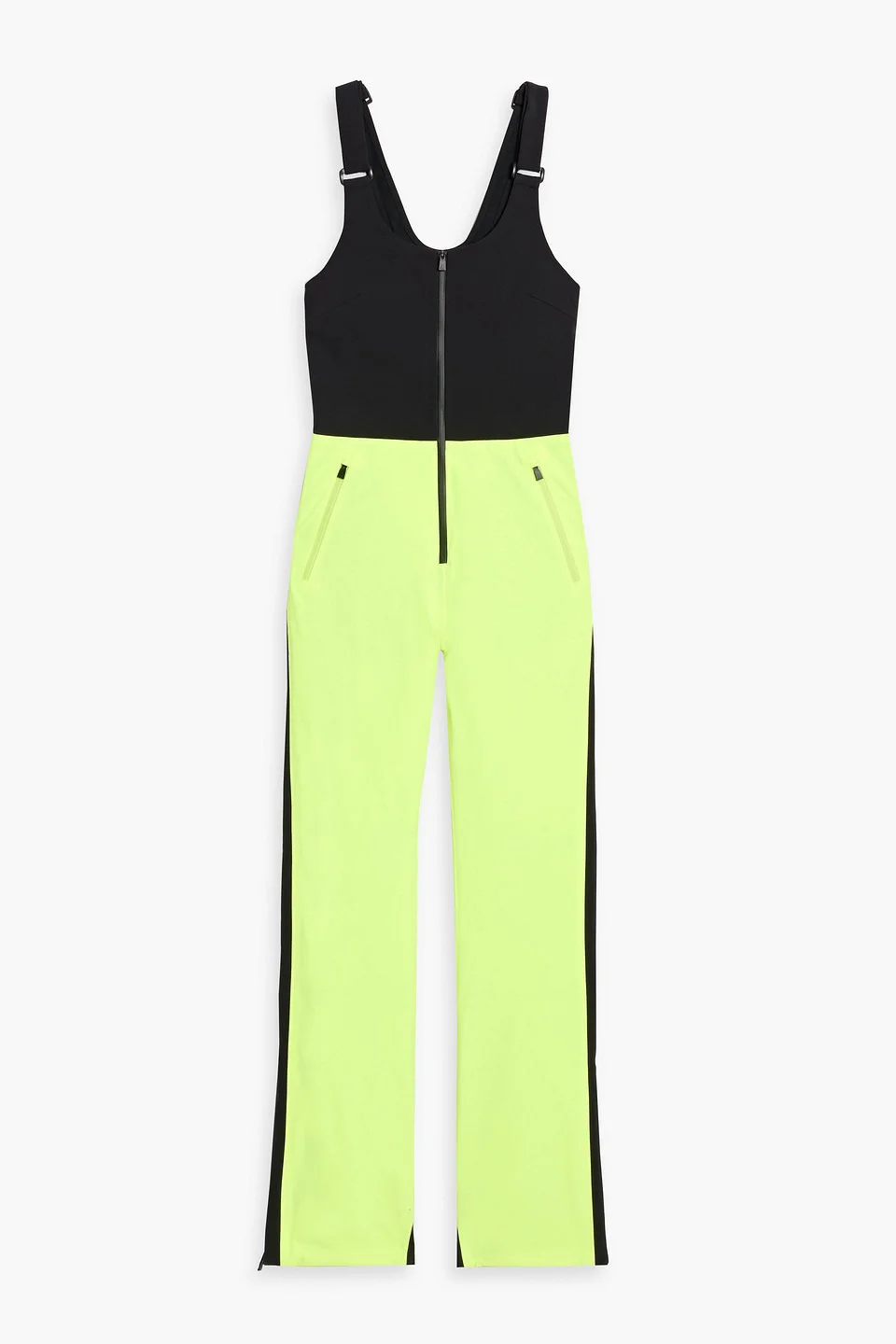 Two-tone stretch-shell ski salopettes - 1