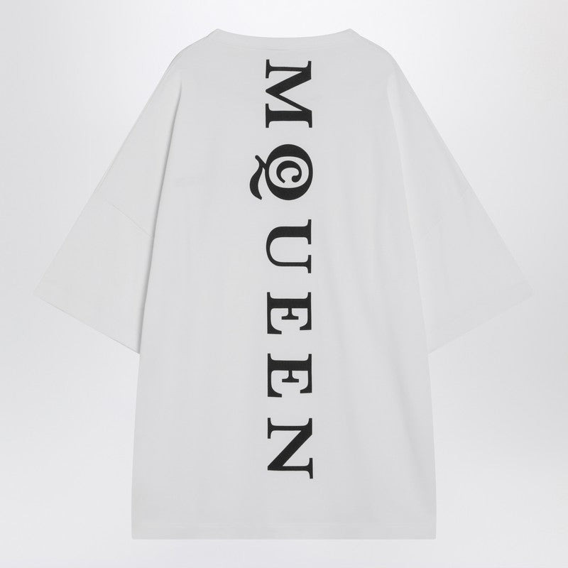 Alexander Mcqueen White Oversized T-Shirt With Logo Men - 2