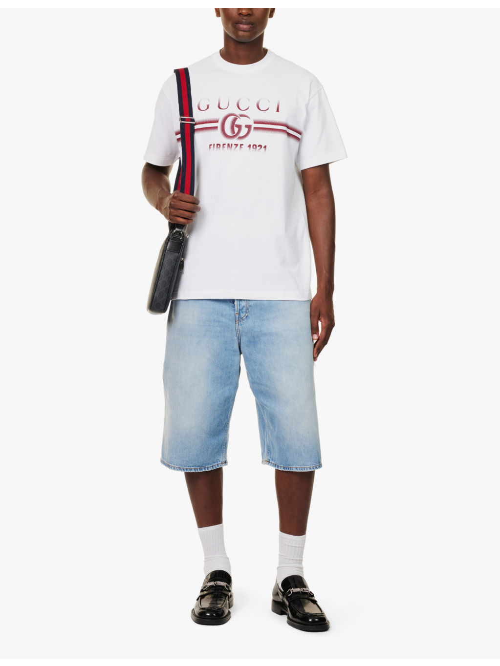 Brand-print crew-neck relaxed-fit cotton-jersey T-shirt - 2