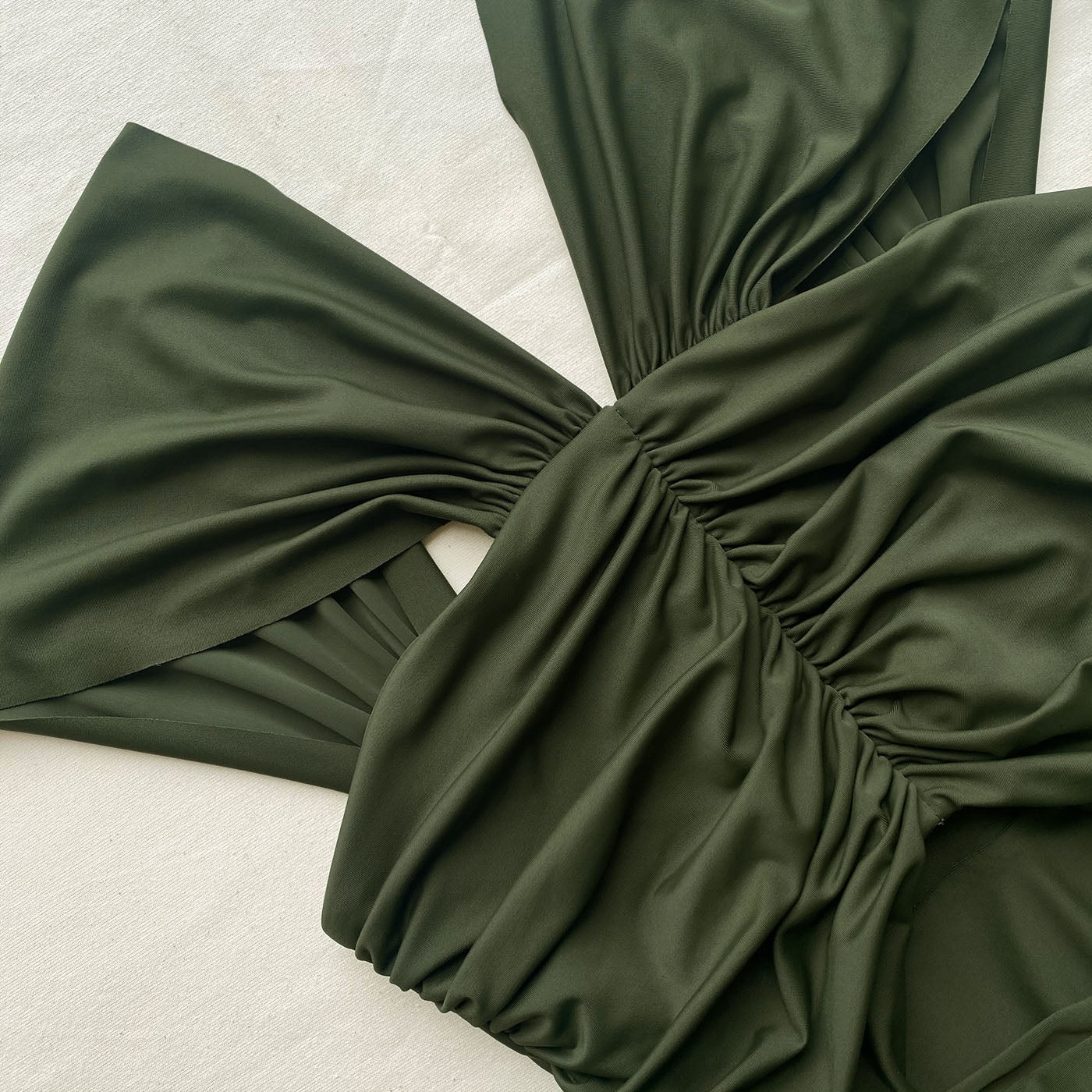 Khaki Cut Out Swimsuit - 4