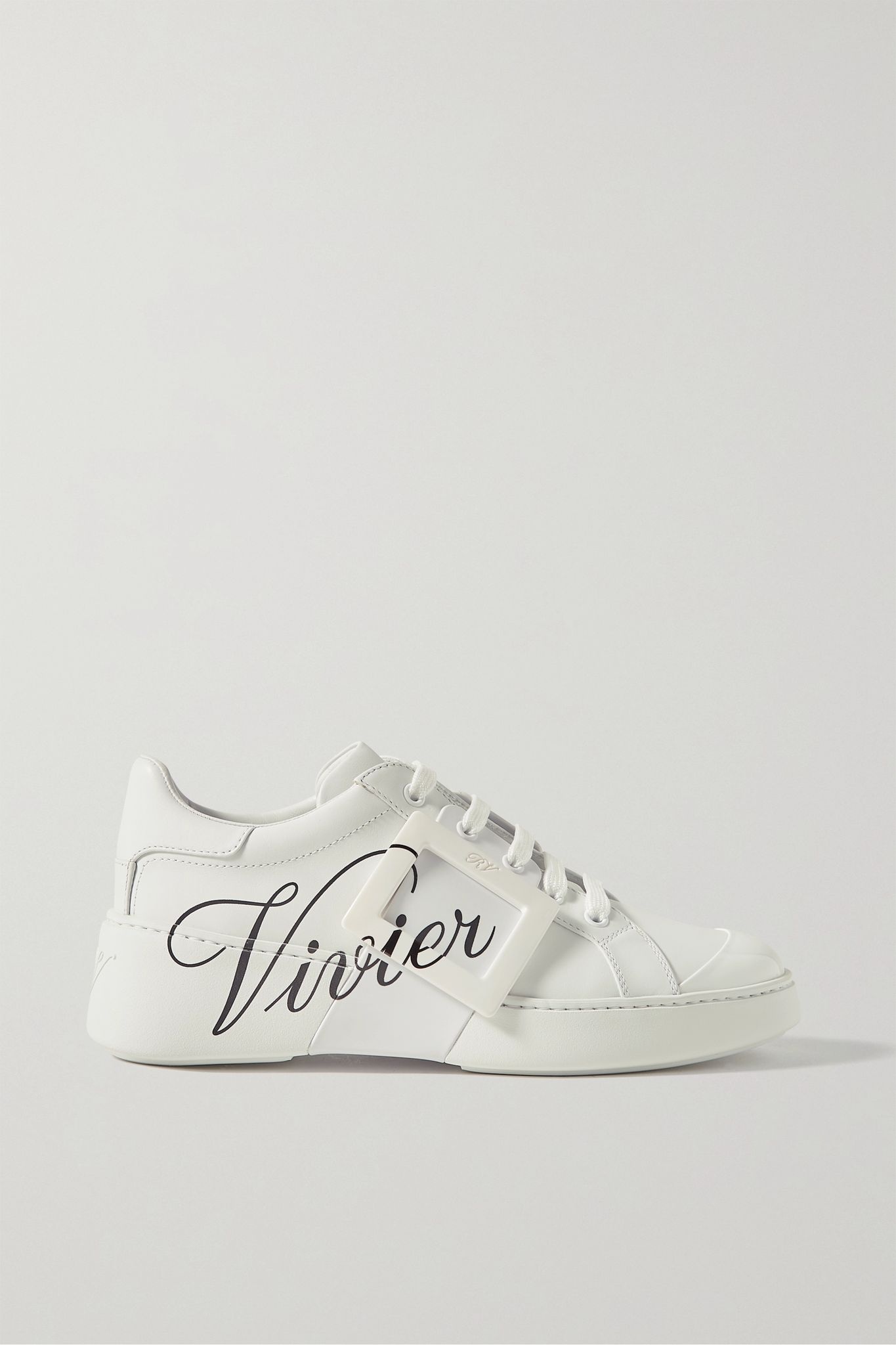 Viv Skate logo-print leather sneakers  - 1