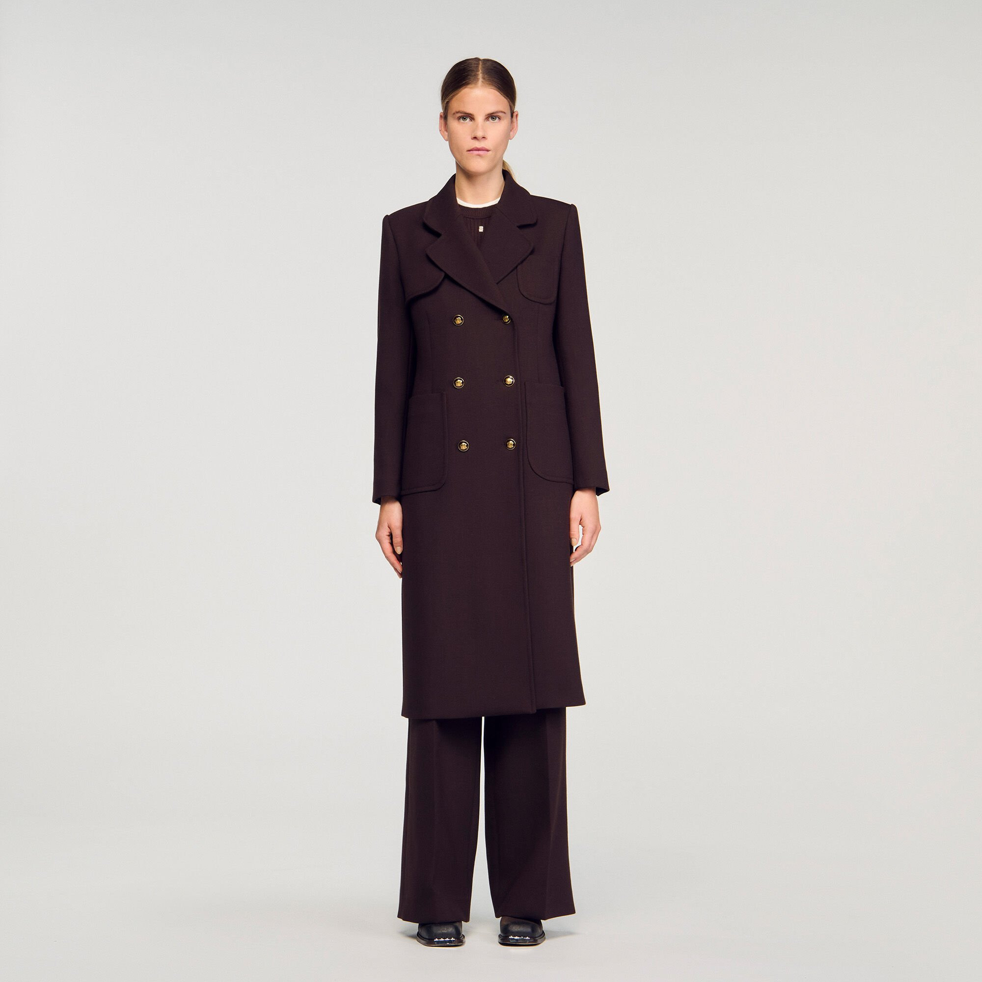 LONG DOUBLE-BREASTED COAT - 2
