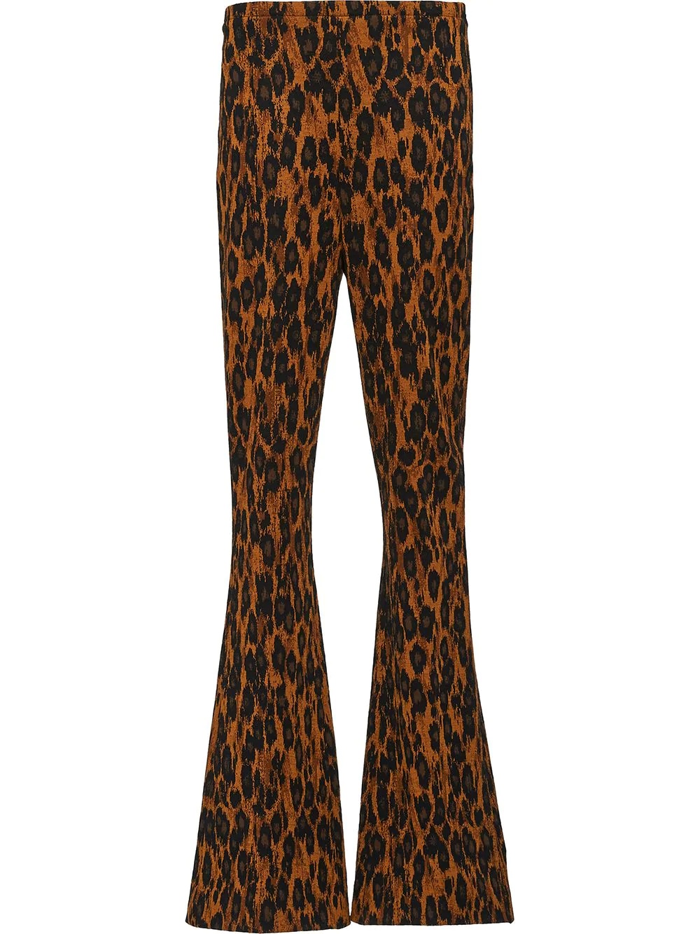 flared leopard trousers - 1