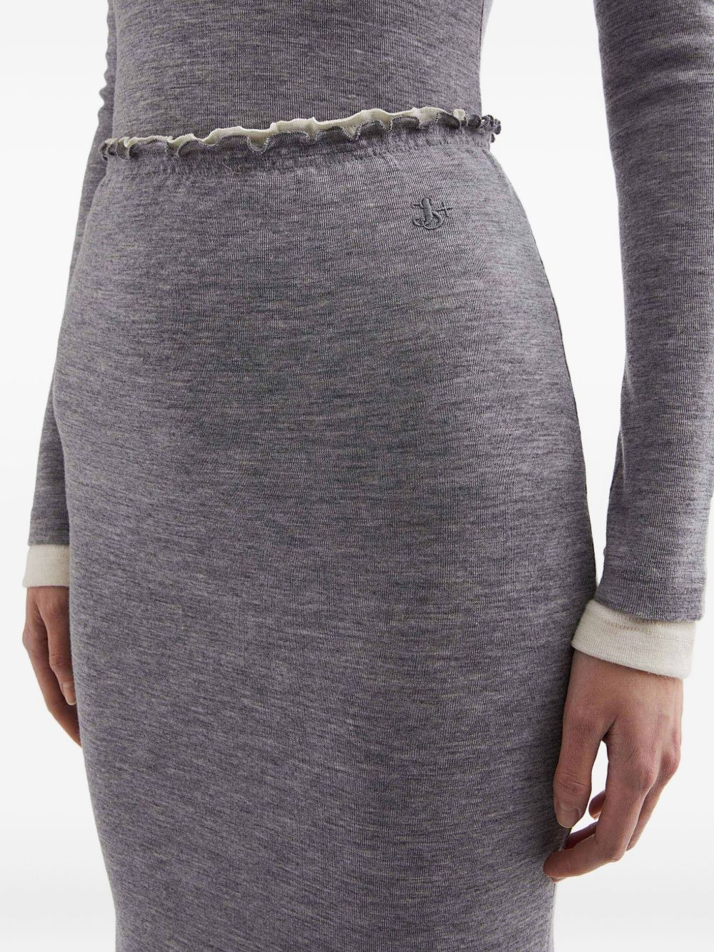 lightweight wool layered skirt - 6