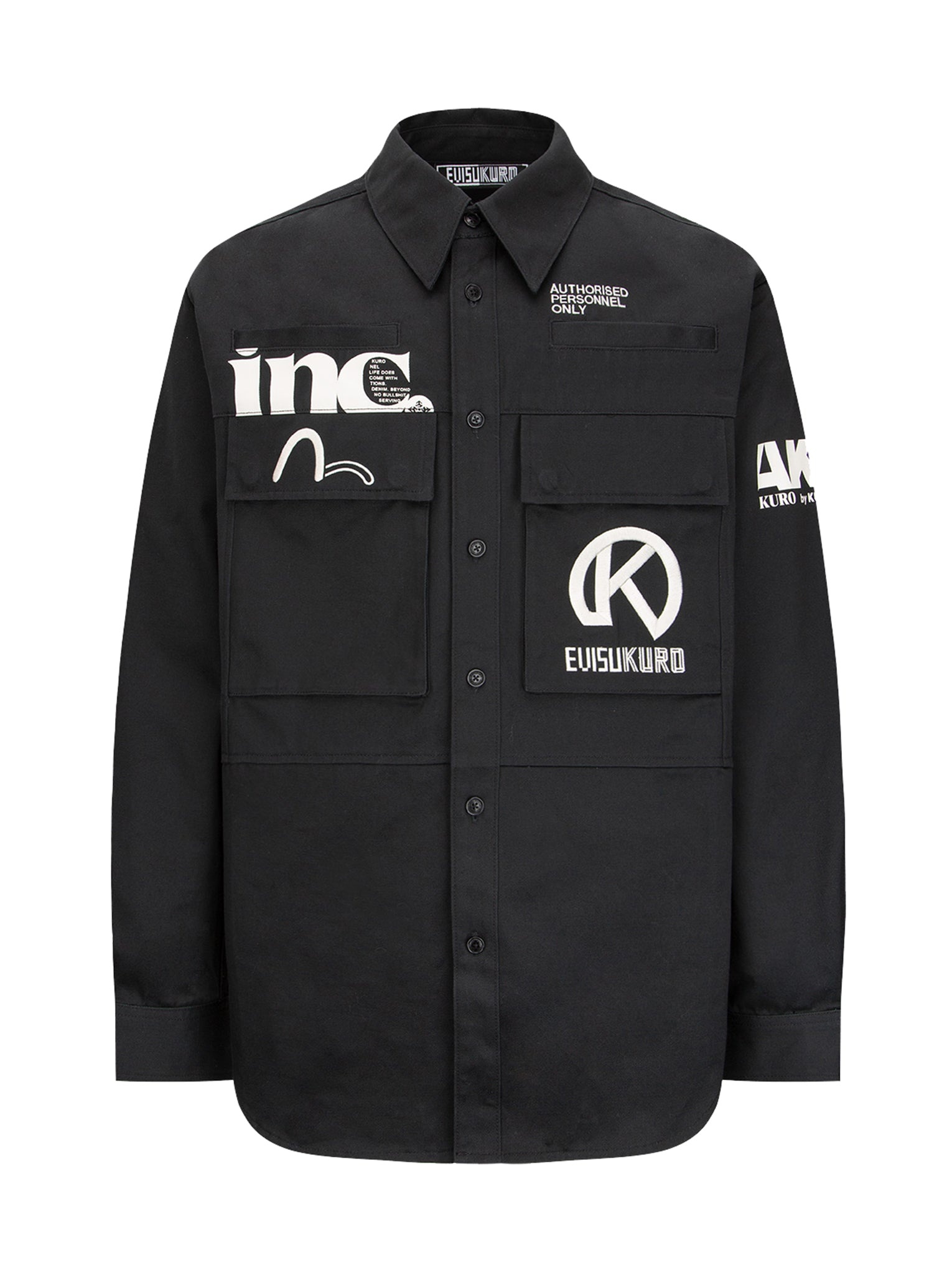 Multi Logo Print Cargo Shirt - 14