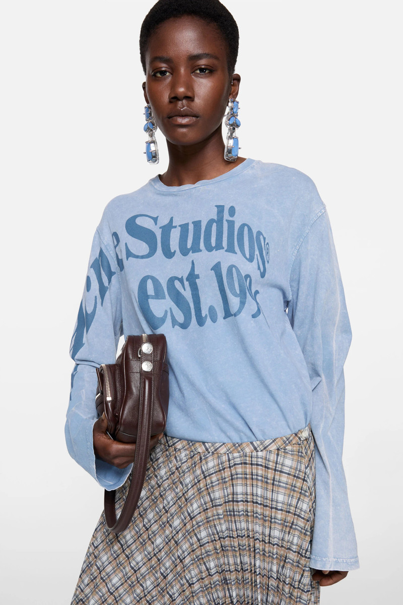 Relaxed fit graphic t-shirt - Dirty blue 4