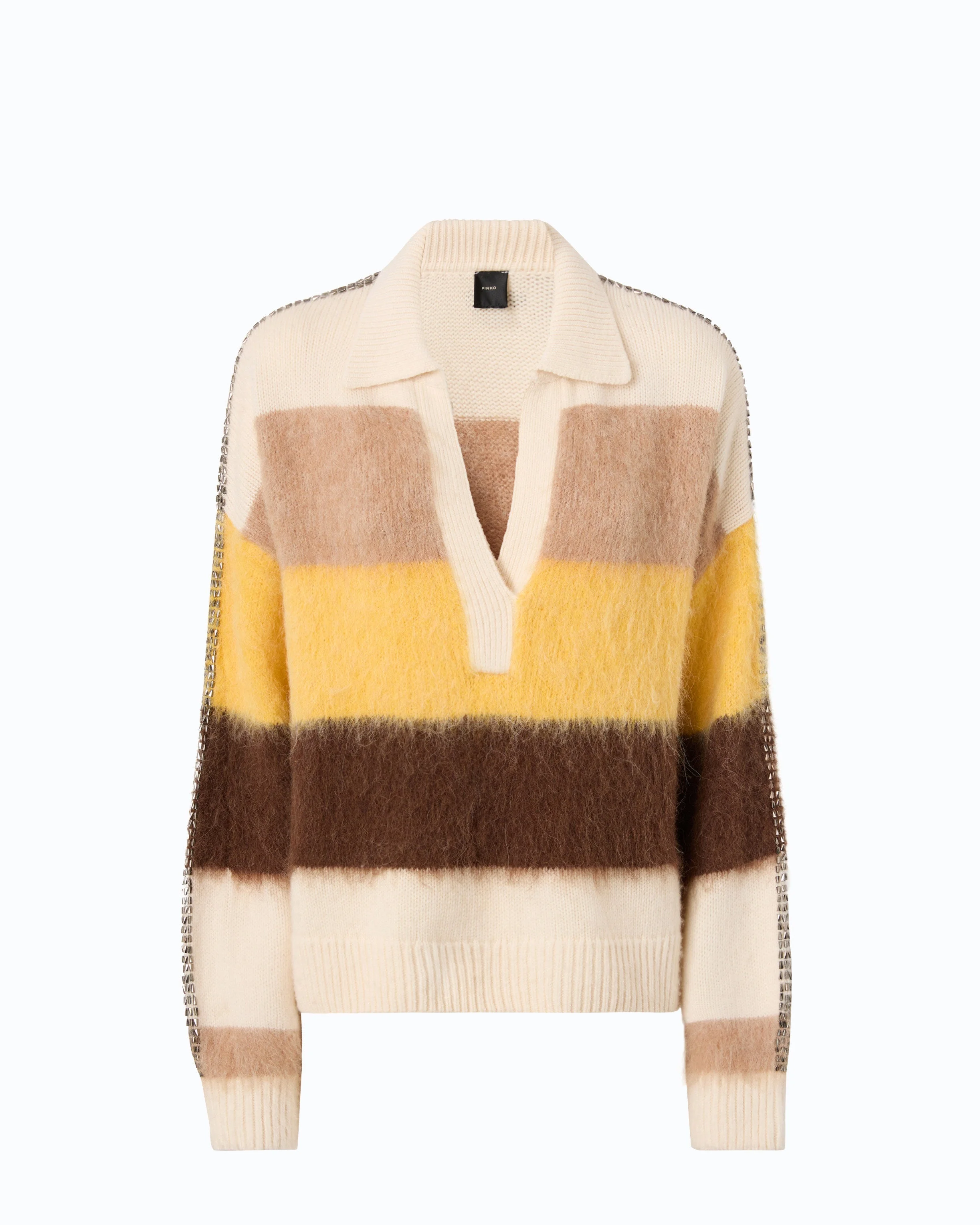 STRIPED ALPACA-BLEND SWEATER - 1