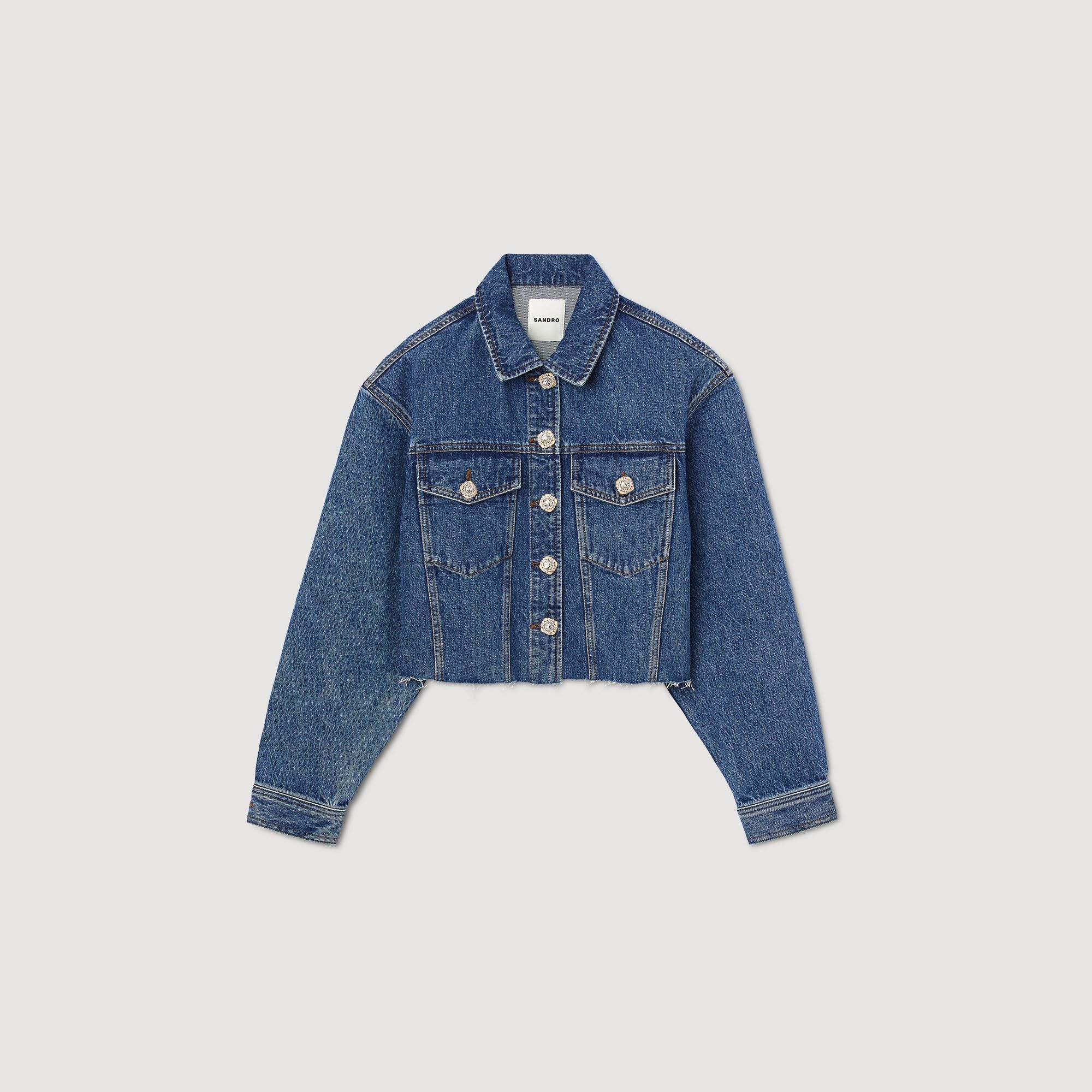 CROPPED DENIM JACKET - 1