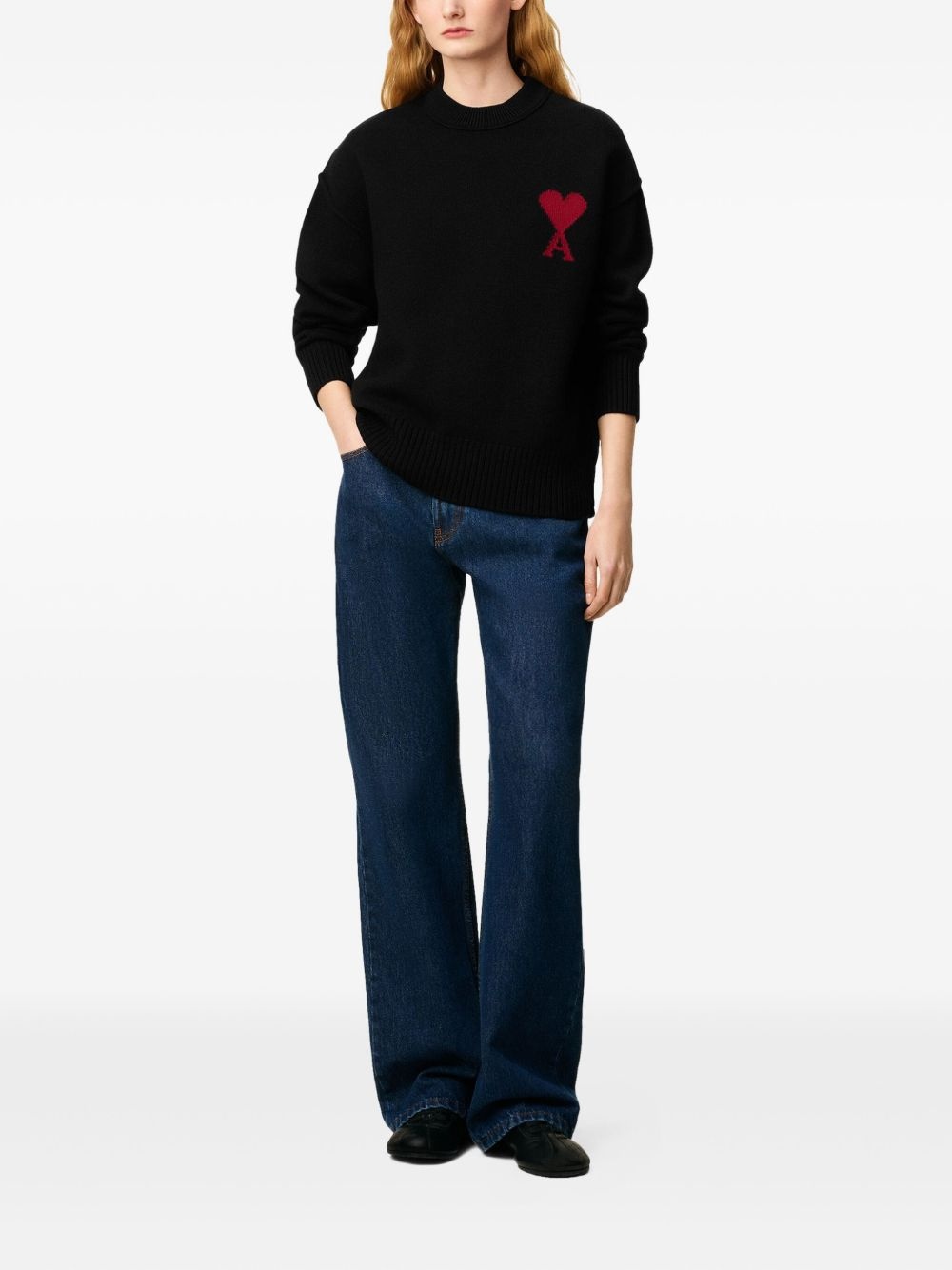 heart-intarsia wool sweater - 3