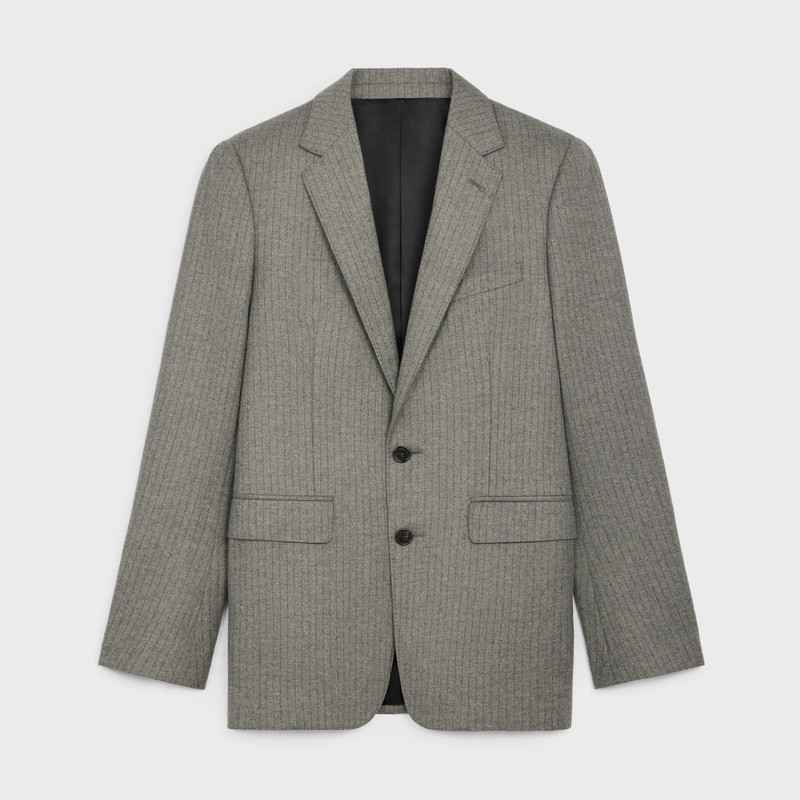 classic jacket in striped flannel 1