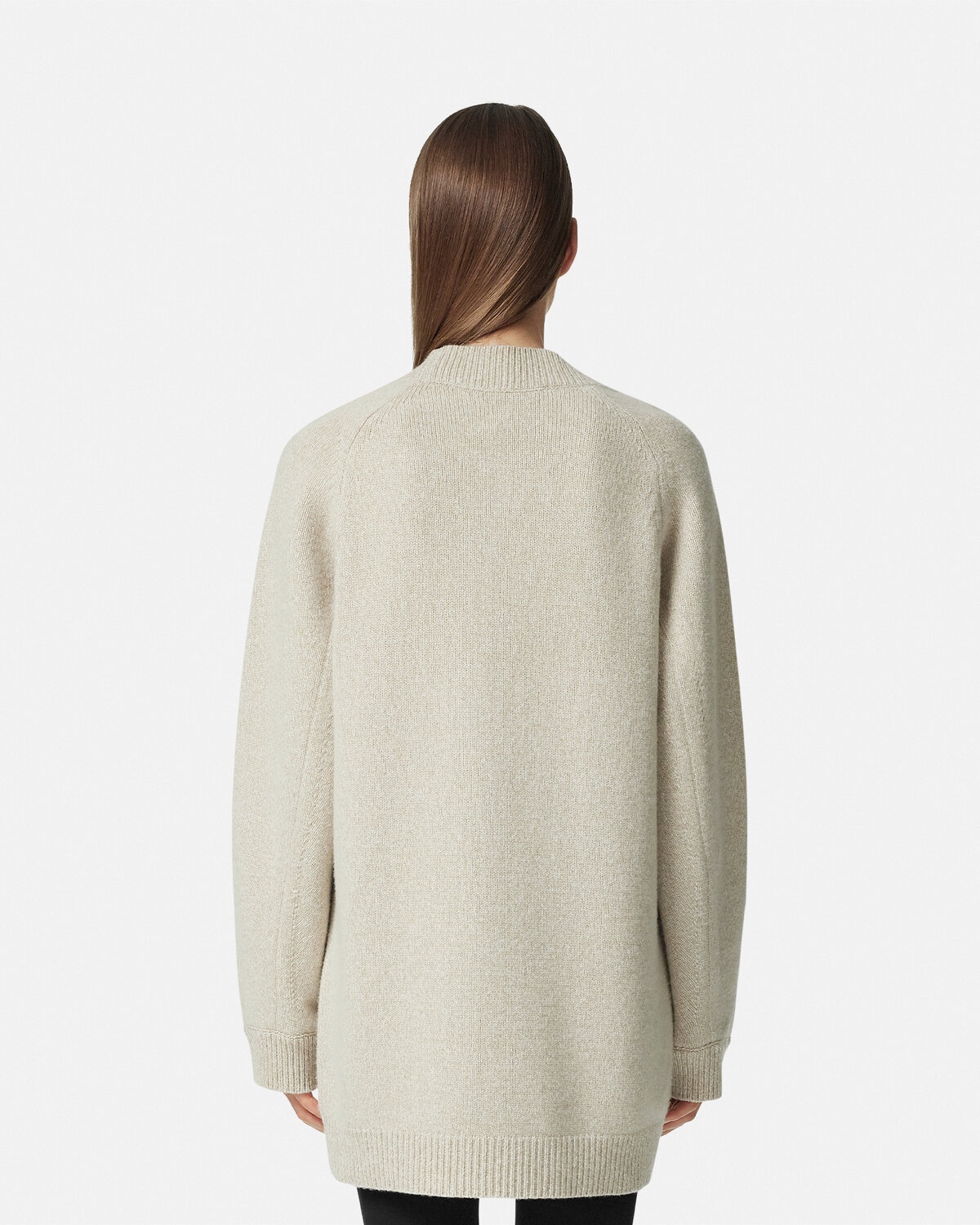 Oversized Wool-Cashmere Long Sweater - 5