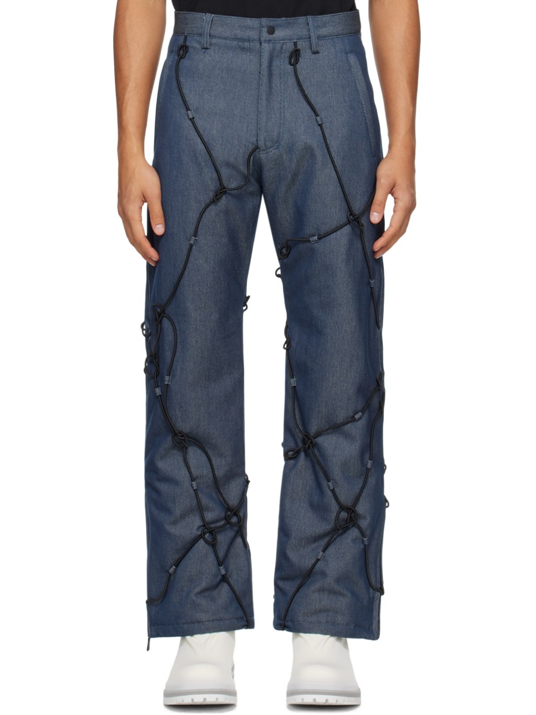 Blue add Edition Padded Denim Trousers - 1