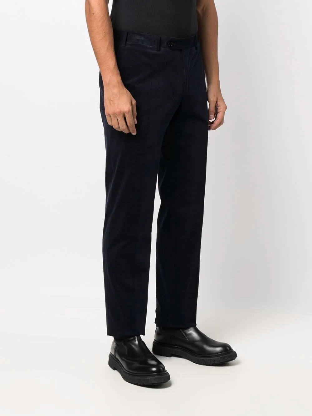 corduroy regular fit trousers - 3