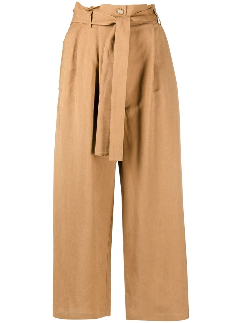 high-waisted cropped trousers 1