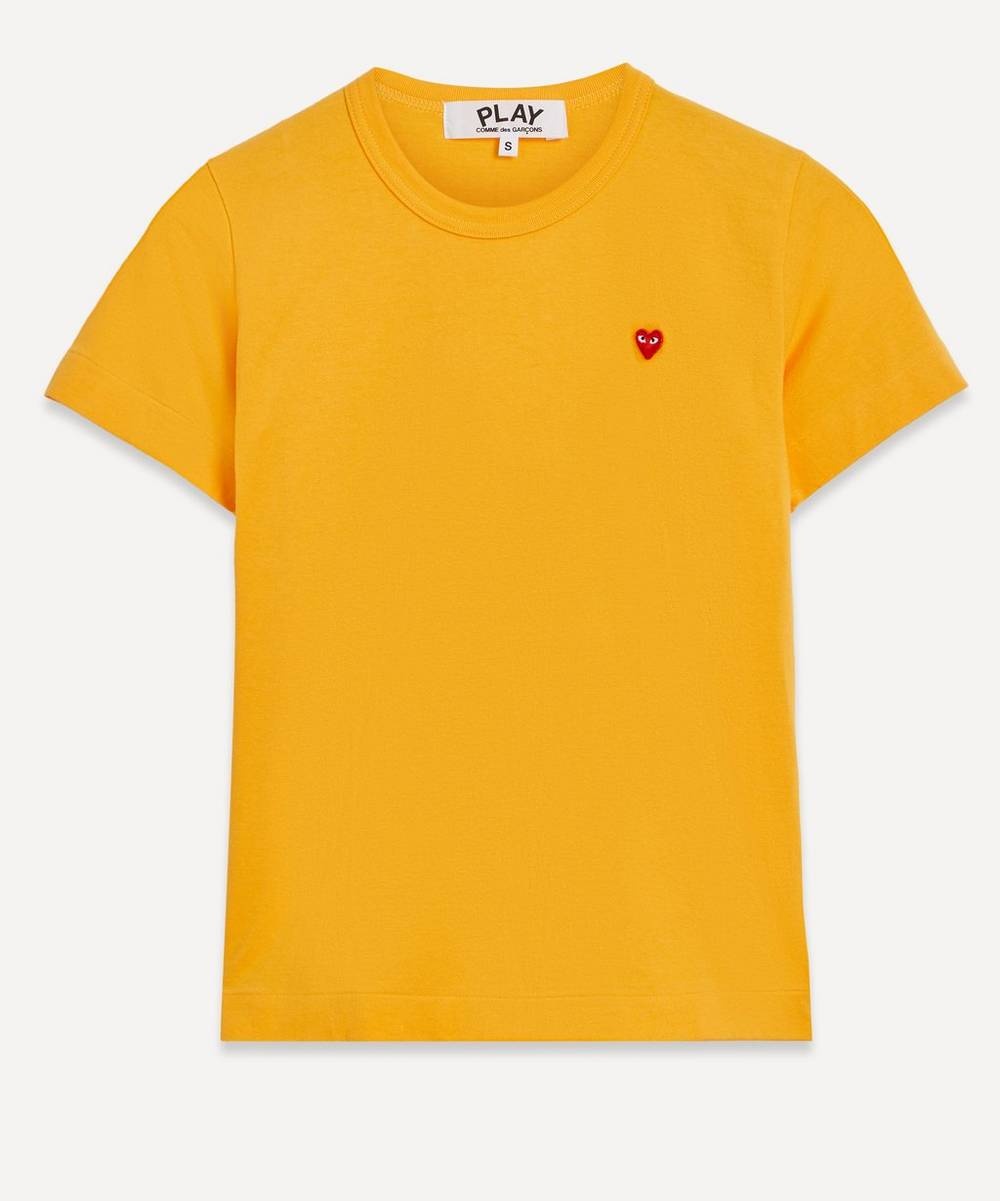 Short-Sleeve Heart Appliquéd T-Shirt - 1