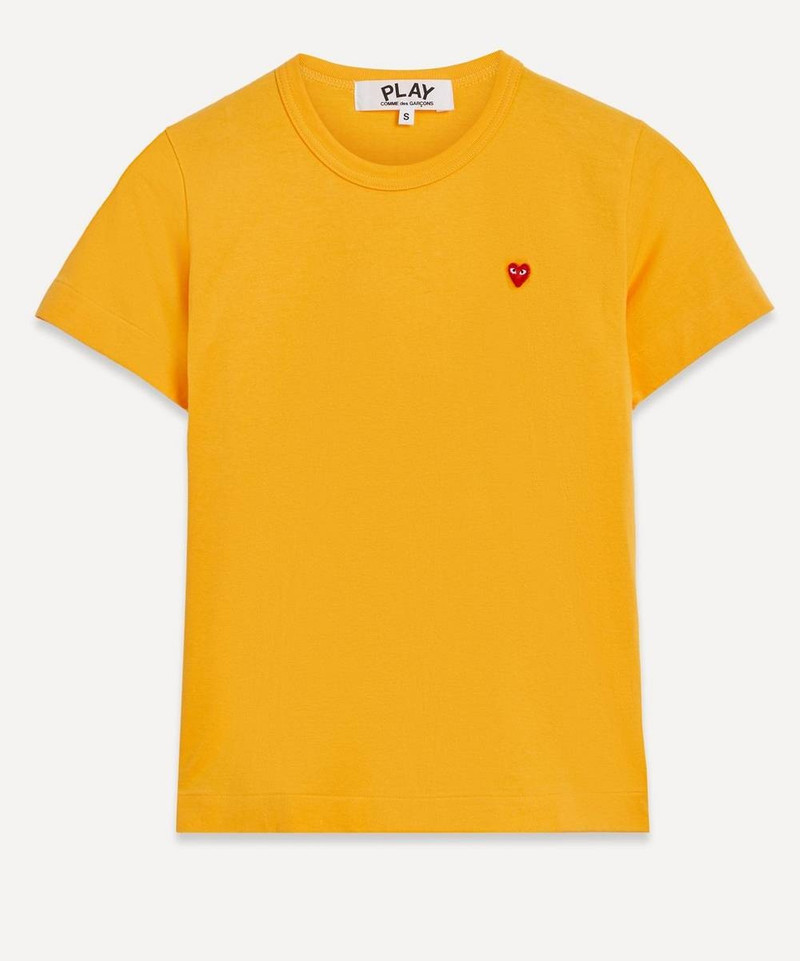 Short-Sleeve Heart Appliquéd T-Shirt - 1