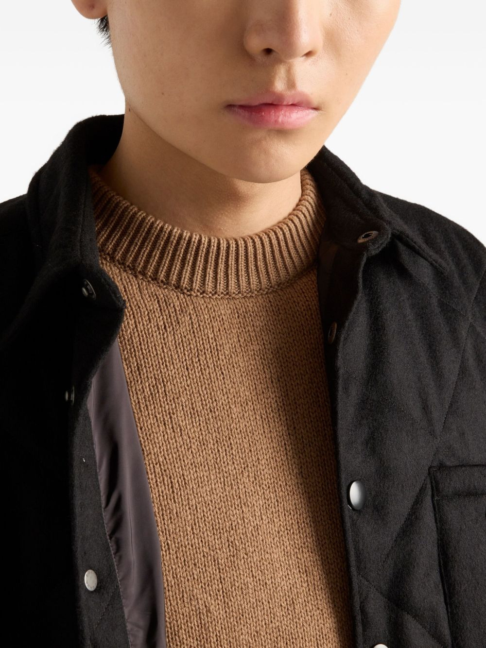 quilted cashmere shirt - 5