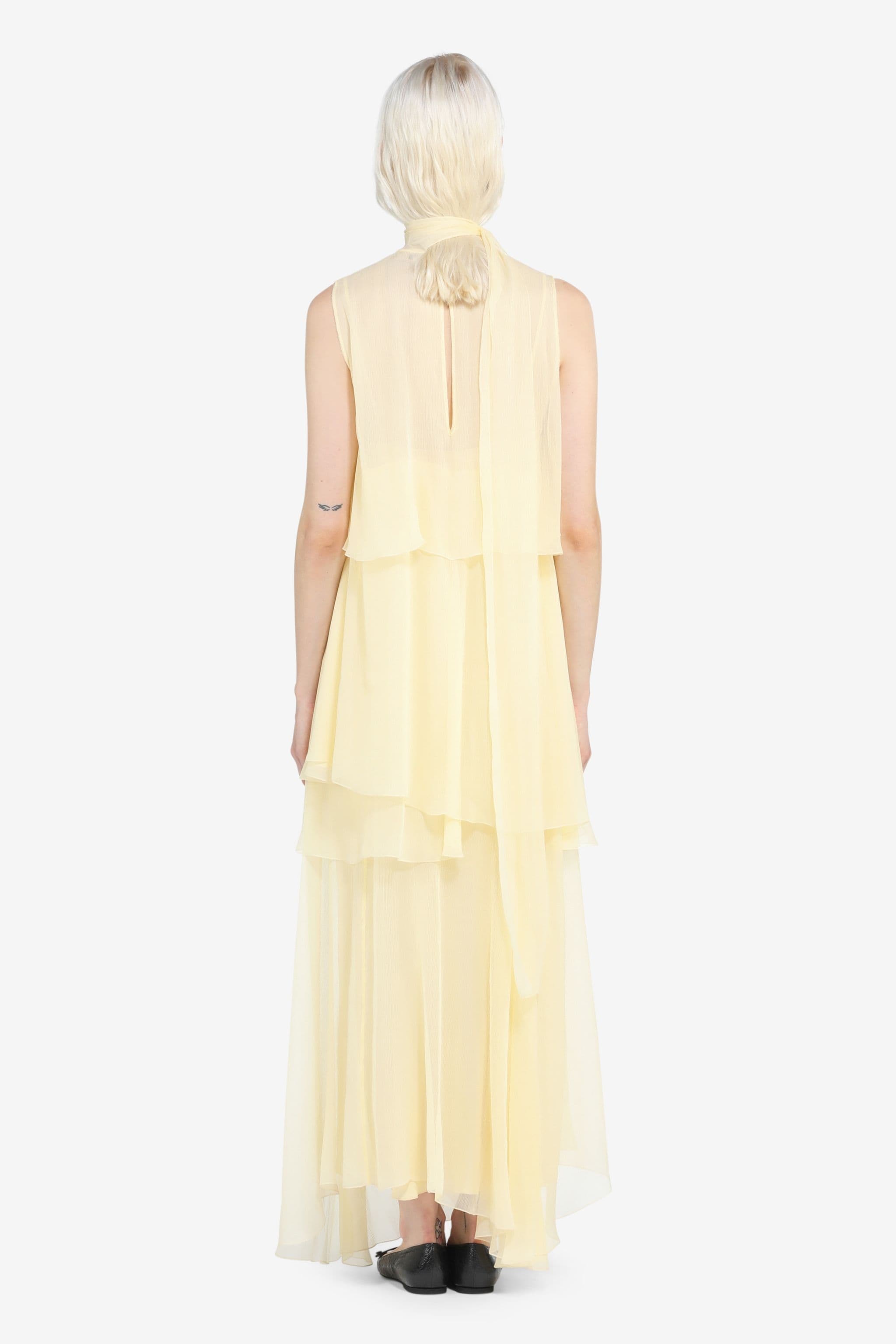 TIERED SILK DRESS - 2