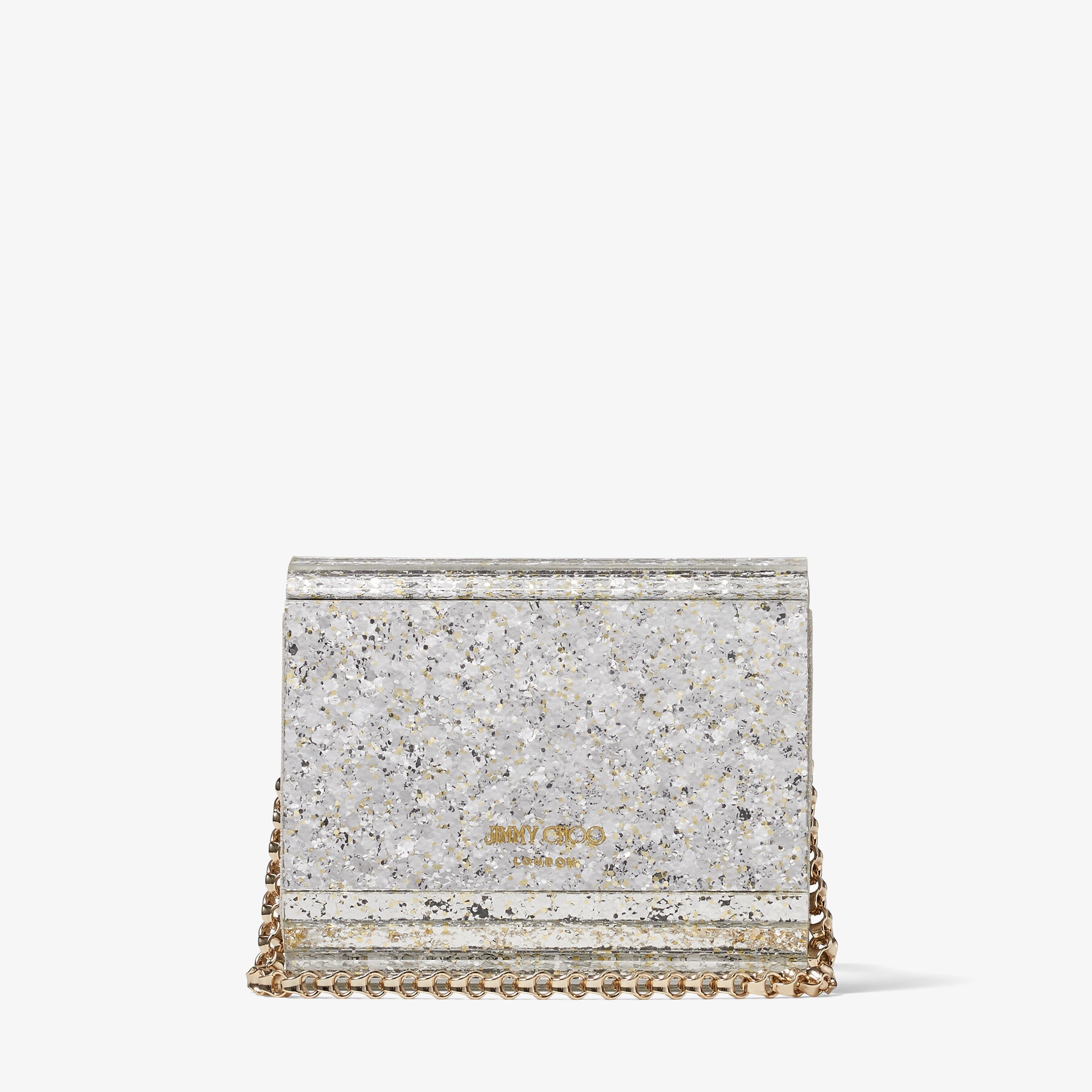 Micro Candy
Champagne Coarse Glitter Acrylic Mini Clutch Bag - 6