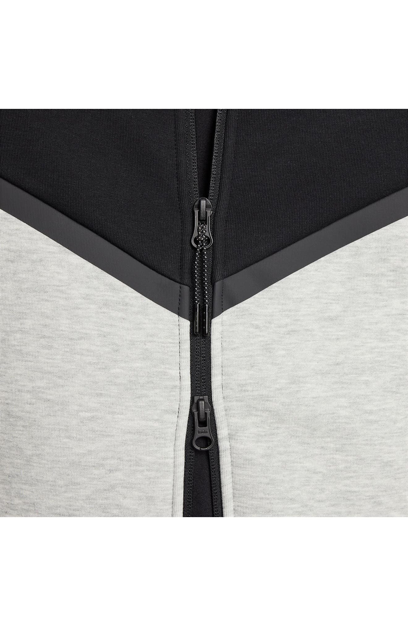 Nike Tech Windrunner Zip Hoodie in Black/Dk Grey Heather at Nordstrom - 3
