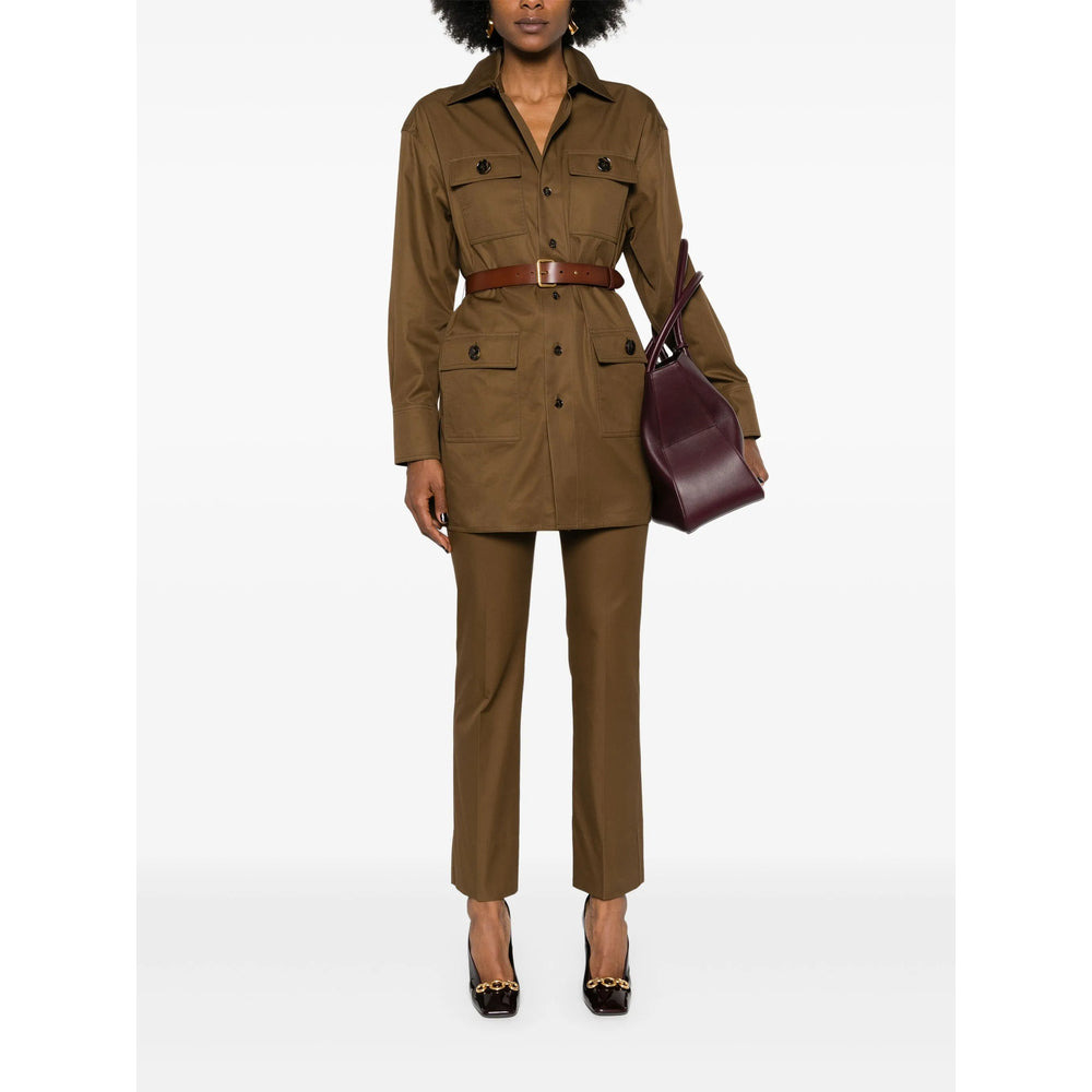 Saint Laurent Brown Trousers - Straight Trousers Women - 4