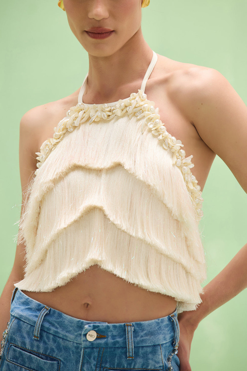 PatBO LILA FRINGE TOP outlook