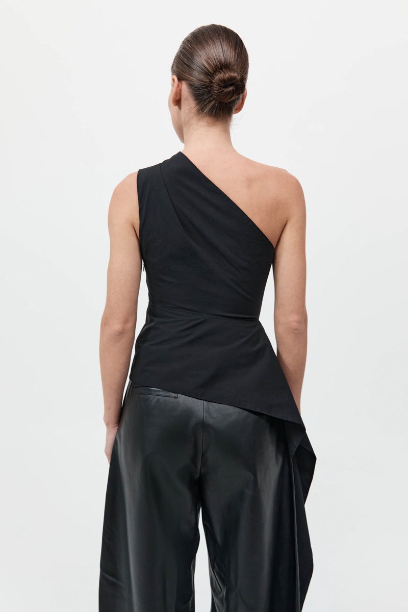 Asymm Origami Top - Black - 5