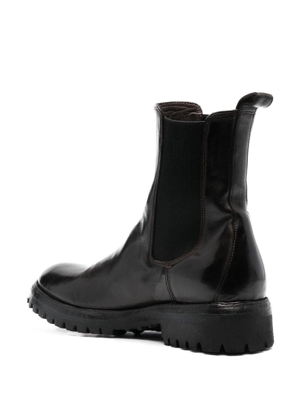 elasticated-panels leather boots - 3