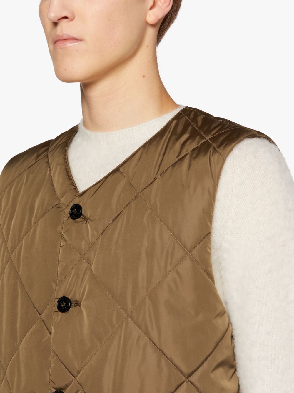 HIG MOCHA QUILTED NYLON LINER VEST | GQM-204 - 5