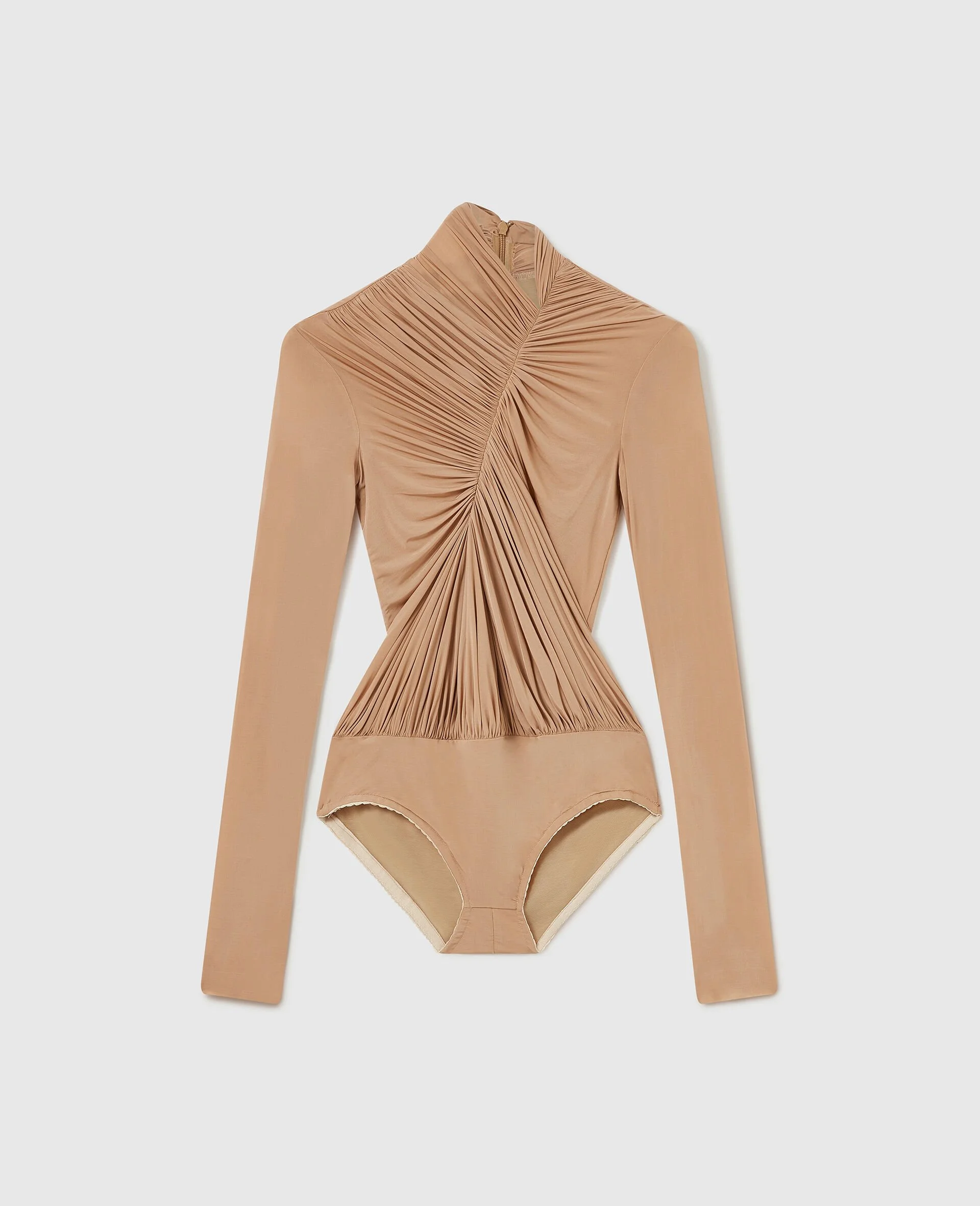 Crepe Jersey Draped Bodysuit - 1